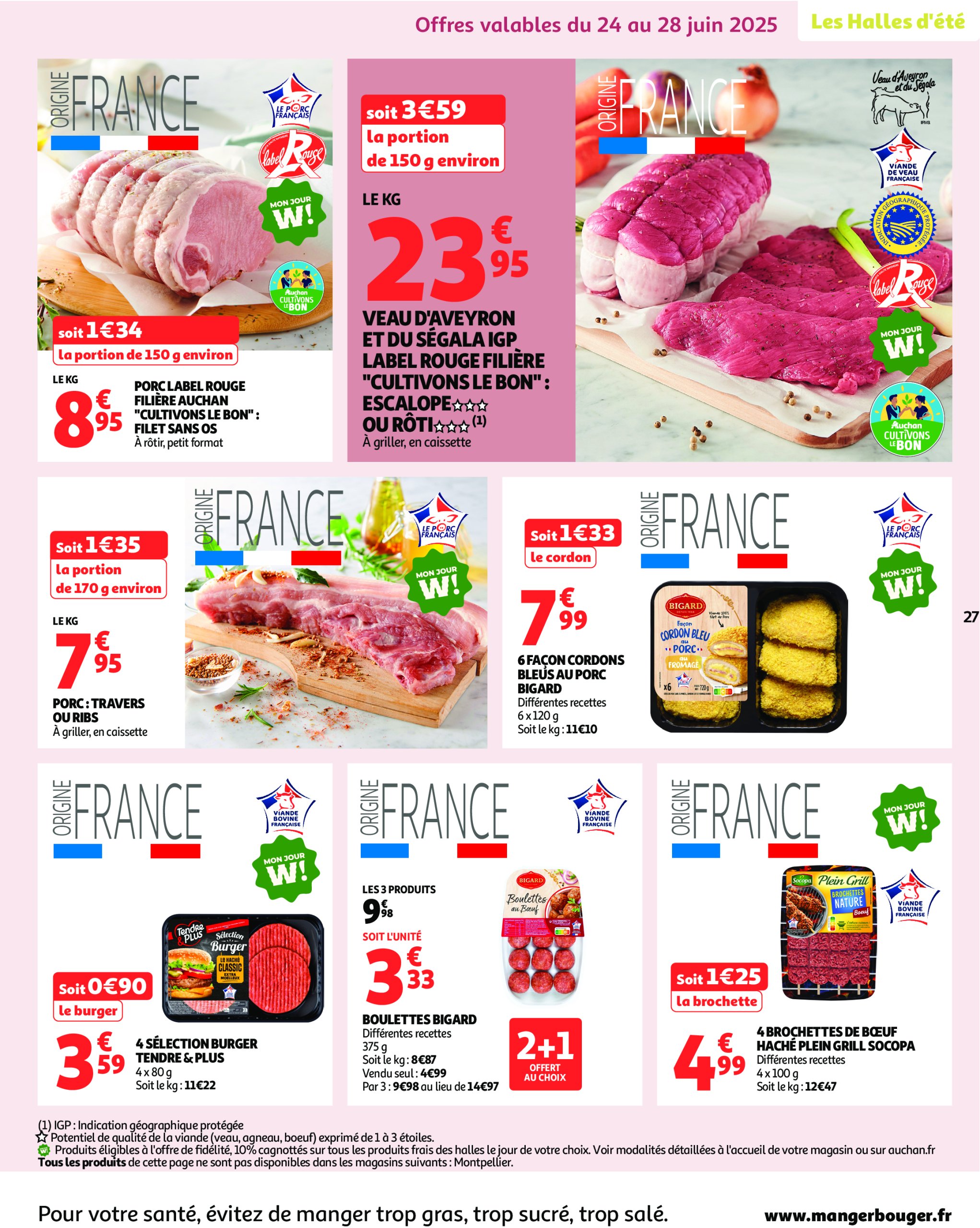 auchan - Catalogue Auchan - Des prix aussi bas, c'est le Top ! valable du 24/06 au 06/07 - page: 27 auchan - Catalogue Auchan - Des prix aussi bas, c'est le Top ! valable du 24/06 au 06/07 - page: 27