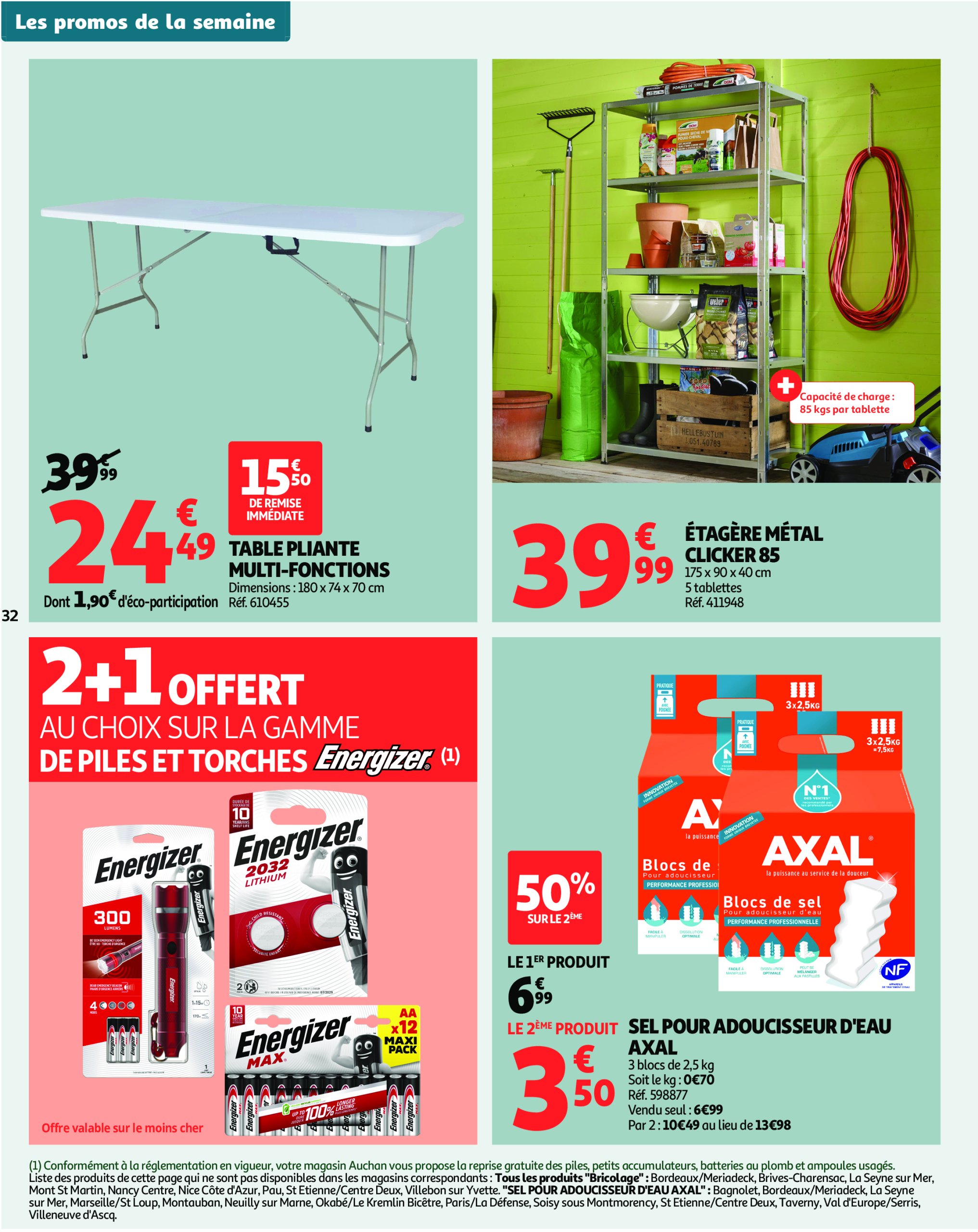 auchan - Catalogue Auchan - Des prix aussi bas, c'est le Top ! valable du 24/06 au 06/07 - page: 32 auchan - Catalogue Auchan - Des prix aussi bas, c'est le Top ! valable du 24/06 au 06/07 - page: 32