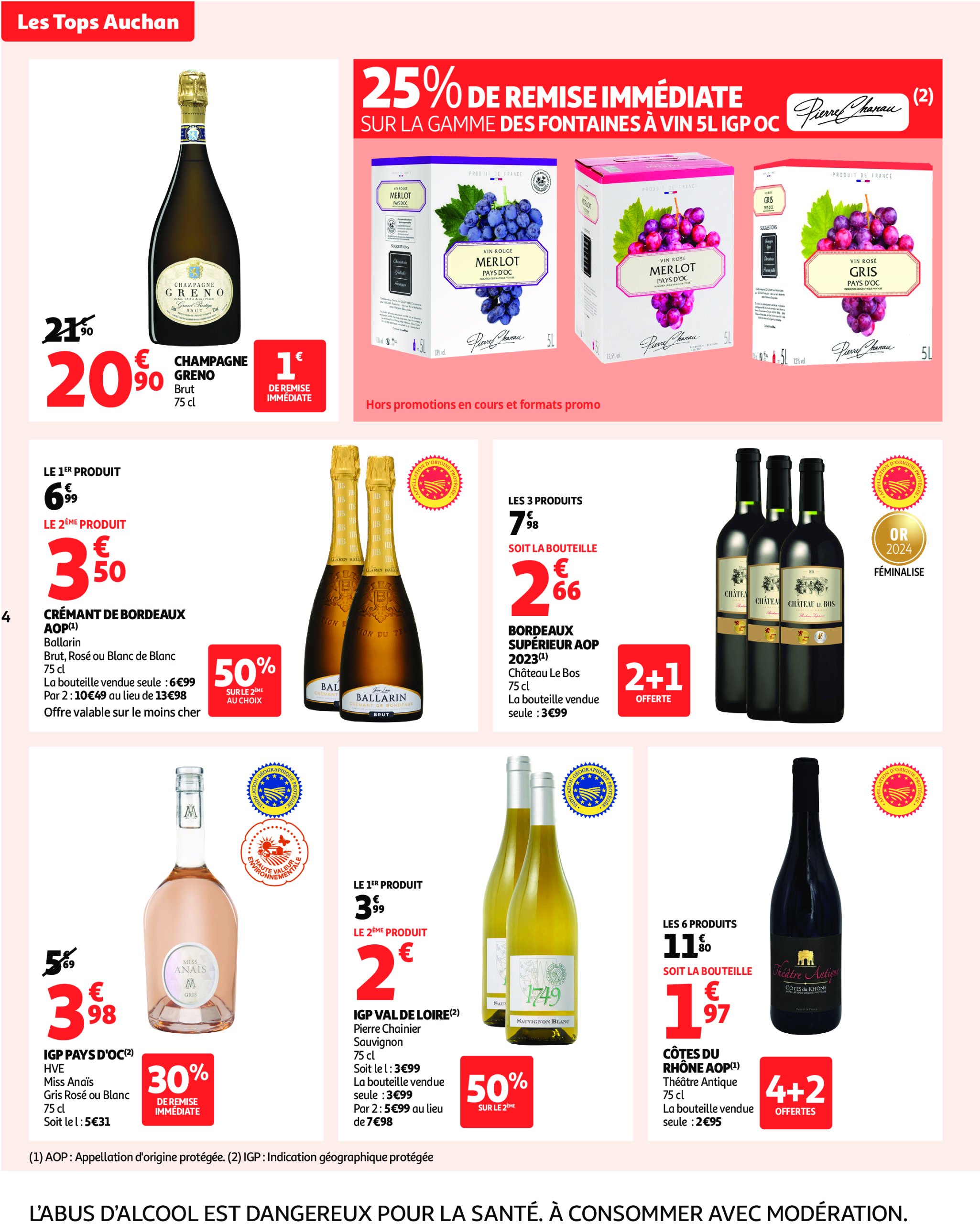 auchan - Catalogue Auchan - Des prix aussi bas, c'est le Top ! valable du 24/06 au 06/07 - page: 4 auchan - Catalogue Auchan - Des prix aussi bas, c'est le Top ! valable du 24/06 au 06/07 - page: 4