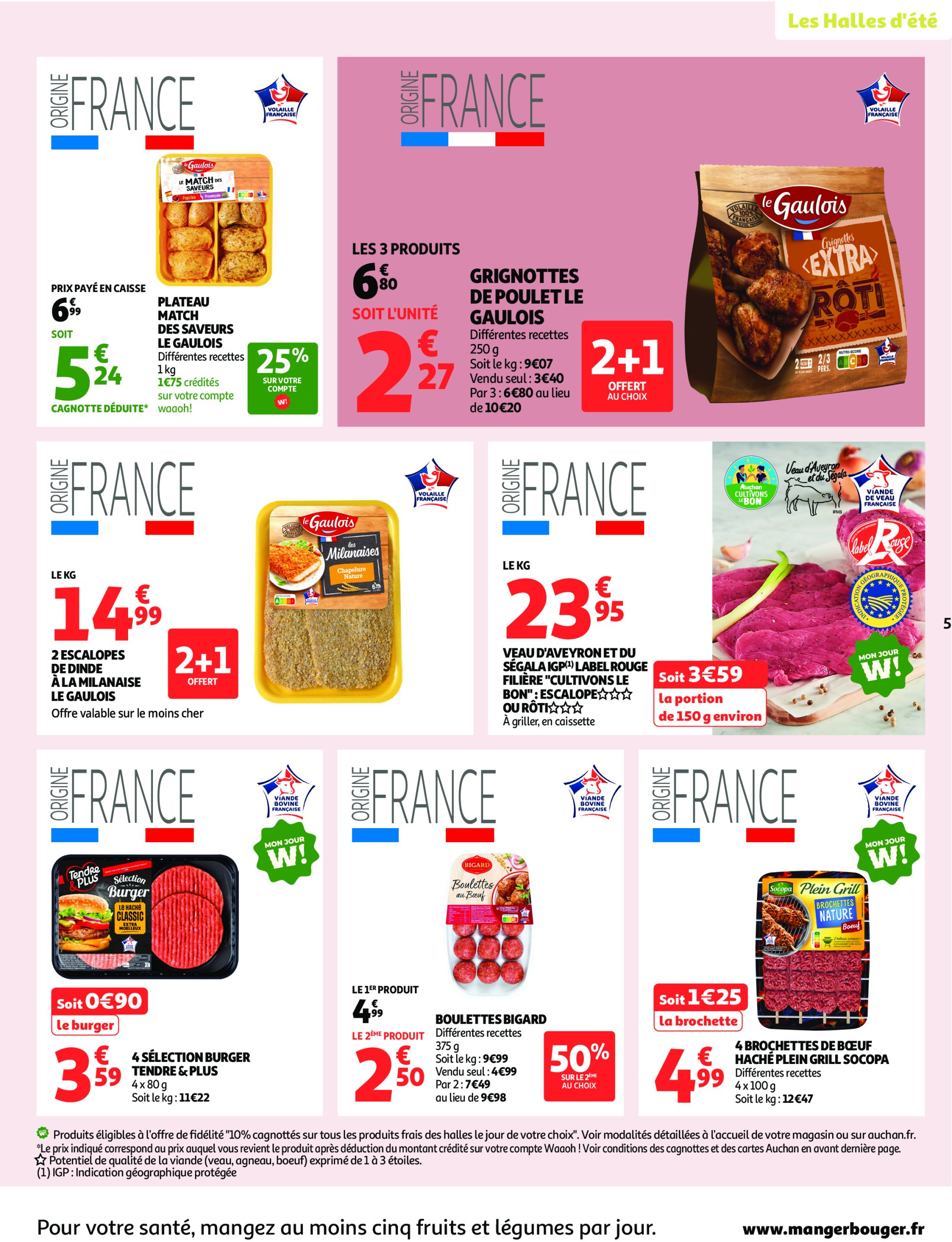 auchan - Catalogue Auchan supermarché - Le frais, le bon, moins cher valable du 24/06 au 28/06 - page: 5
