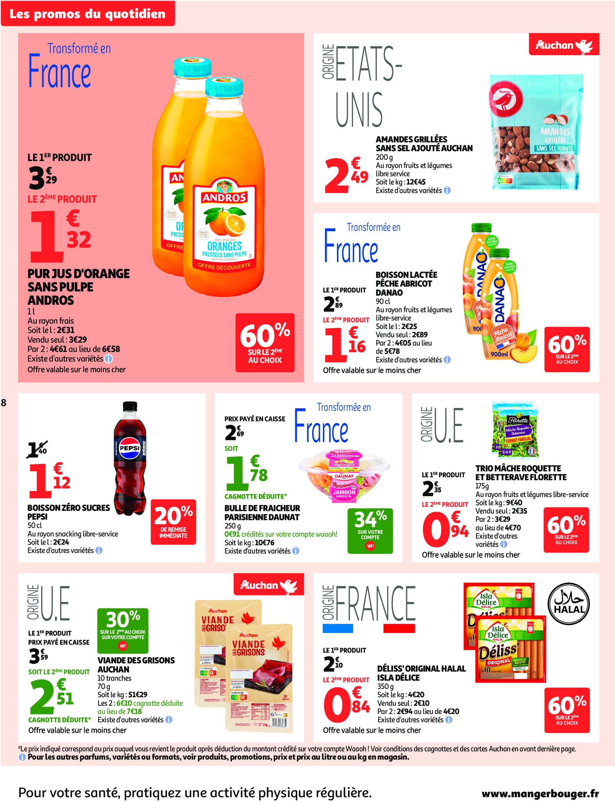 auchan - Catalogue Auchan - Les prix bas qui font du bien au quotidien valable du 01/07 au 12/07 - page: 8