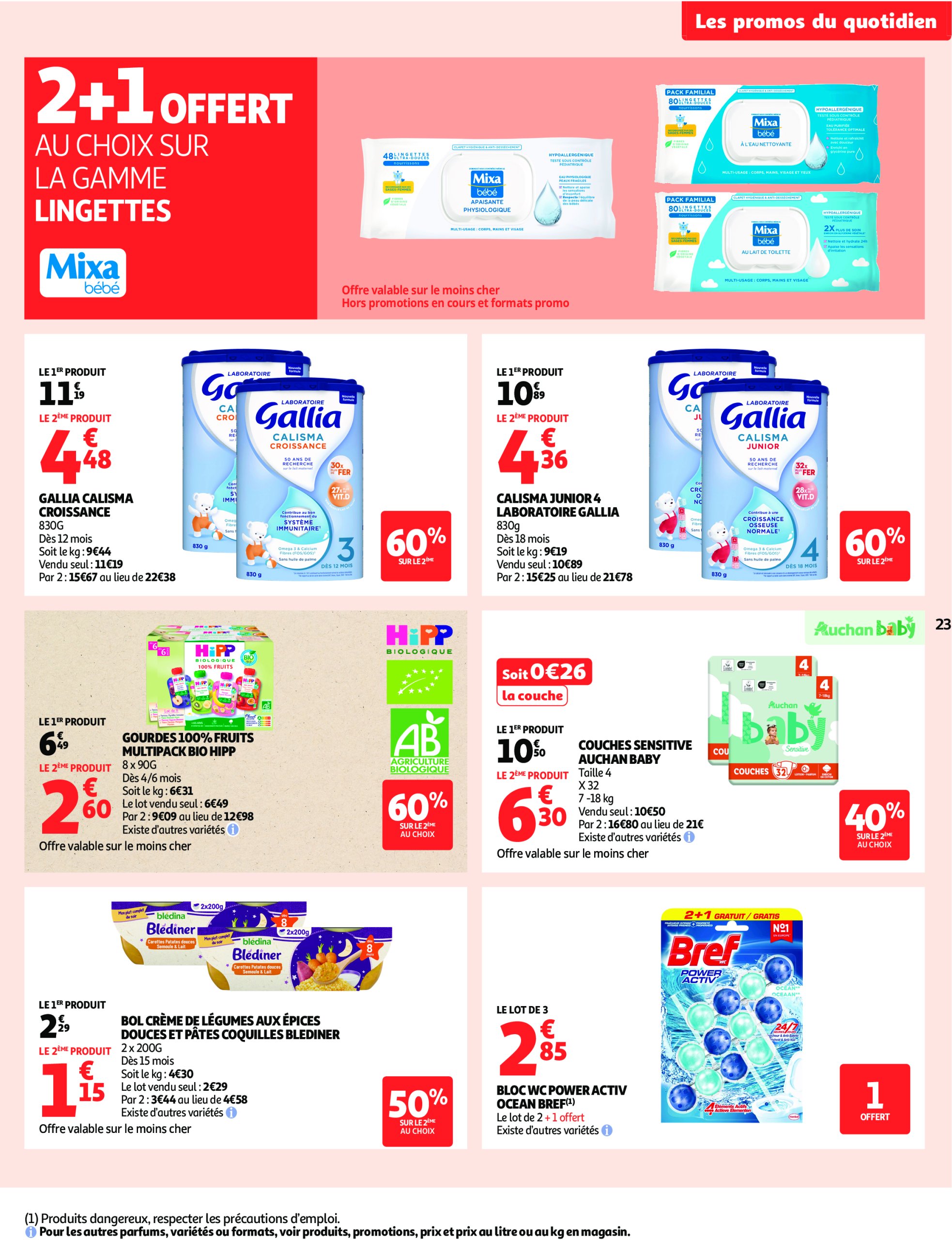 auchan - Catalogue Auchan - Les prix bas qui font du bien au quotidien valable du 01/07 au 12/07 - page: 23