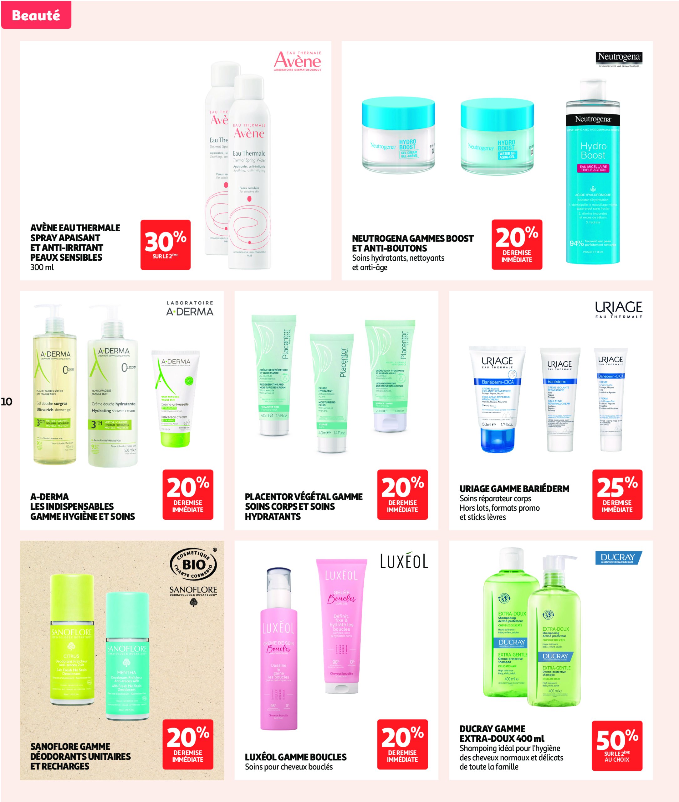 auchan - Catalogue Auchan - Pour les peaux à tendance économe valable du 01/07 au 20/07 - page: 10