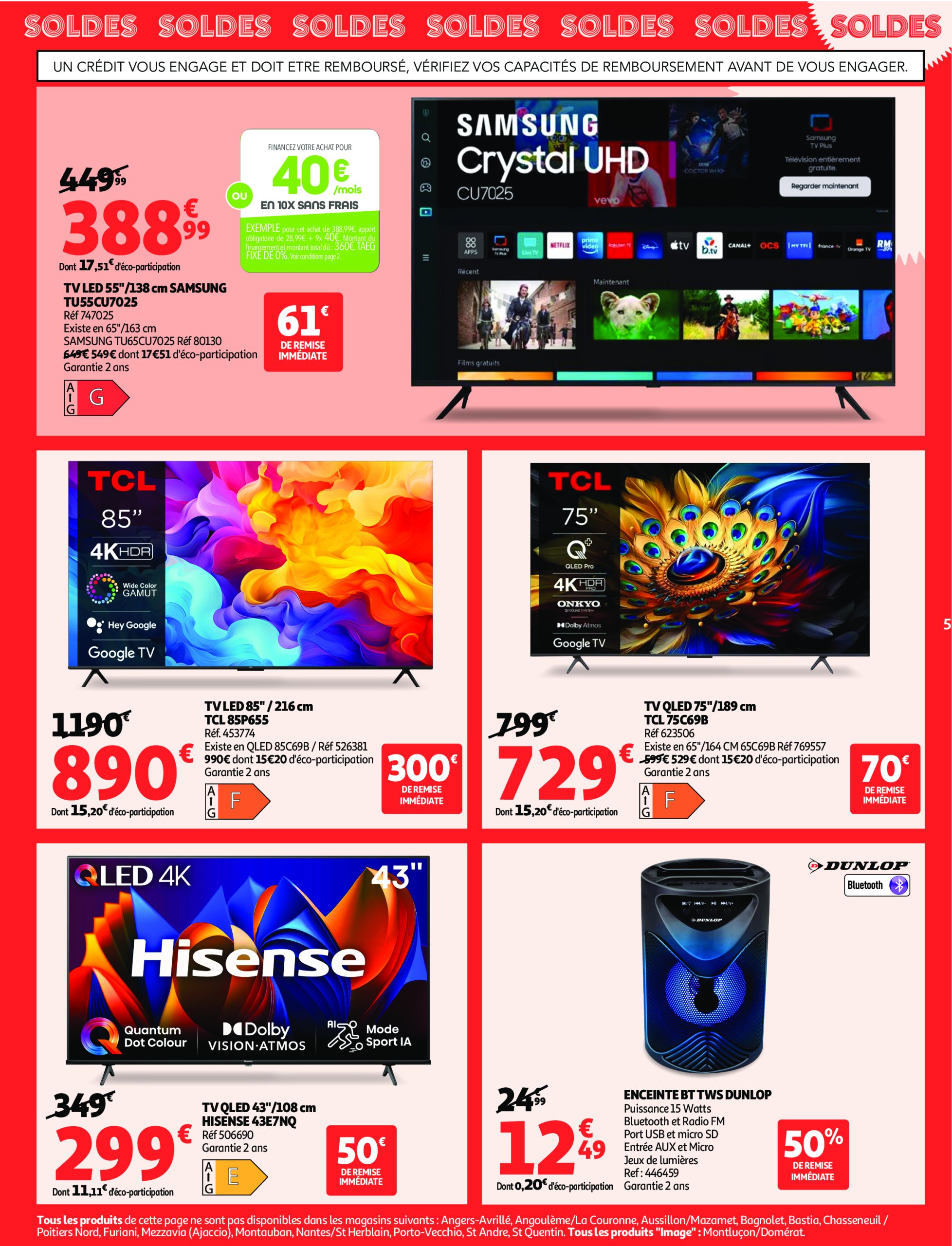 auchan - Catalogue Auchan - Jusqu'à -70% valable du 25/06 au 22/07 - page: 5