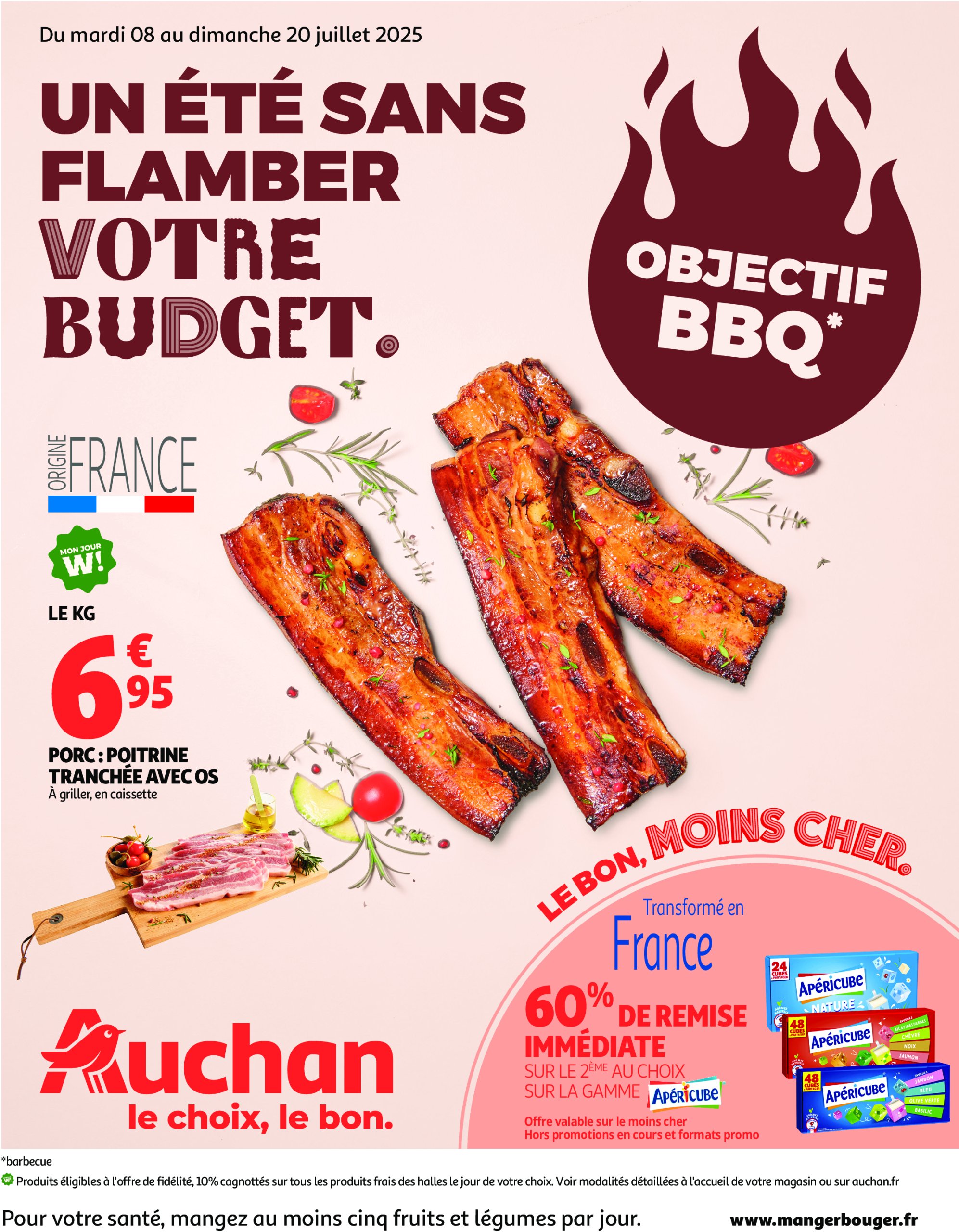 auchan - Catalogue Auchan - Un été sans flamber votre budget valable du 08/07 au 20/07