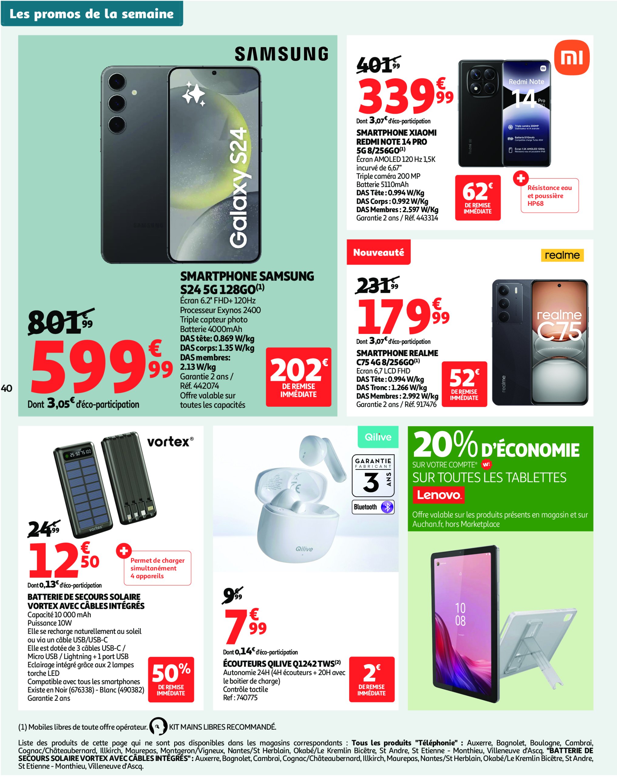 auchan - Catalogue Auchan - Un été sans flamber votre budget valable du 08/07 au 20/07 - page: 40 auchan - Catalogue Auchan - Un été sans flamber votre budget valable du 08/07 au 20/07 - page: 40
