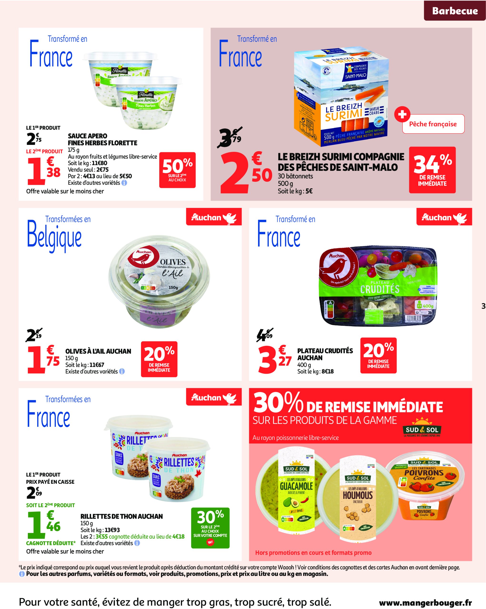auchan - Catalogue Auchan - Un été sans flamber votre budget valable du 08/07 au 20/07 - page: 3 auchan - Catalogue Auchan - Un été sans flamber votre budget valable du 08/07 au 20/07 - page: 3