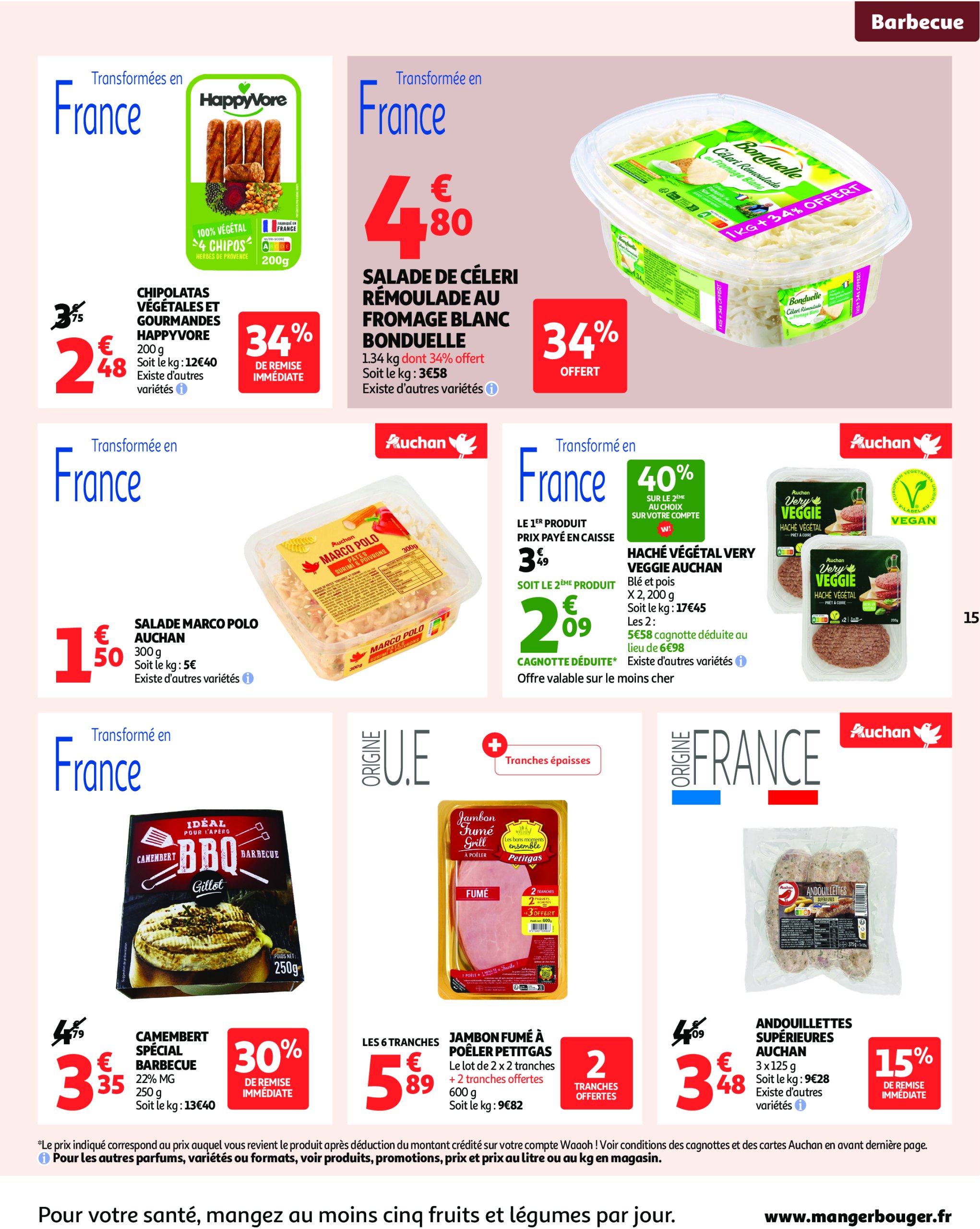 auchan - Catalogue Auchan - Un été sans flamber votre budget valable du 08/07 au 20/07 - page: 15 auchan - Catalogue Auchan - Un été sans flamber votre budget valable du 08/07 au 20/07 - page: 15