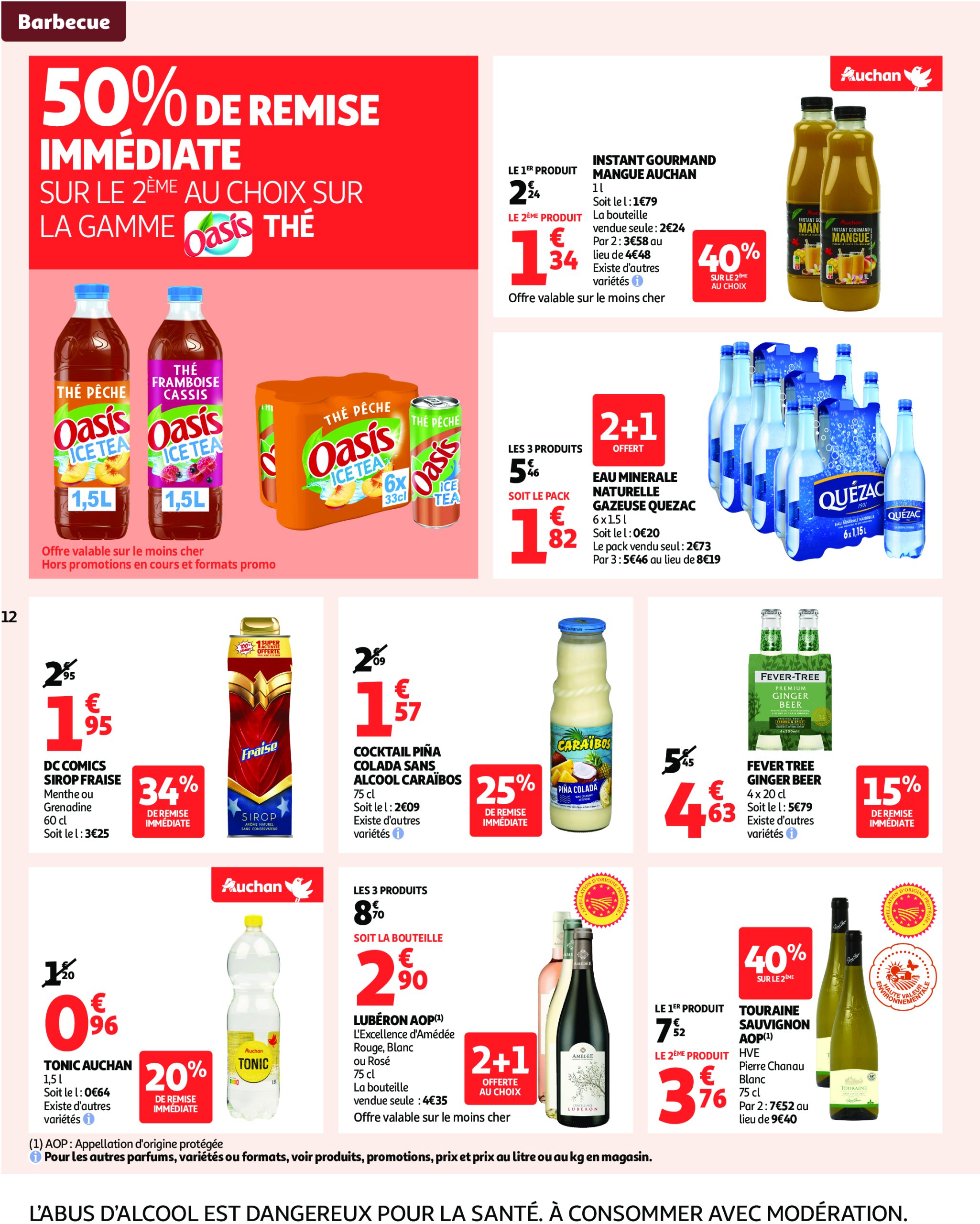 auchan - Catalogue Auchan - Un été sans flamber votre budget valable du 08/07 au 20/07 - page: 12 auchan - Catalogue Auchan - Un été sans flamber votre budget valable du 08/07 au 20/07 - page: 12