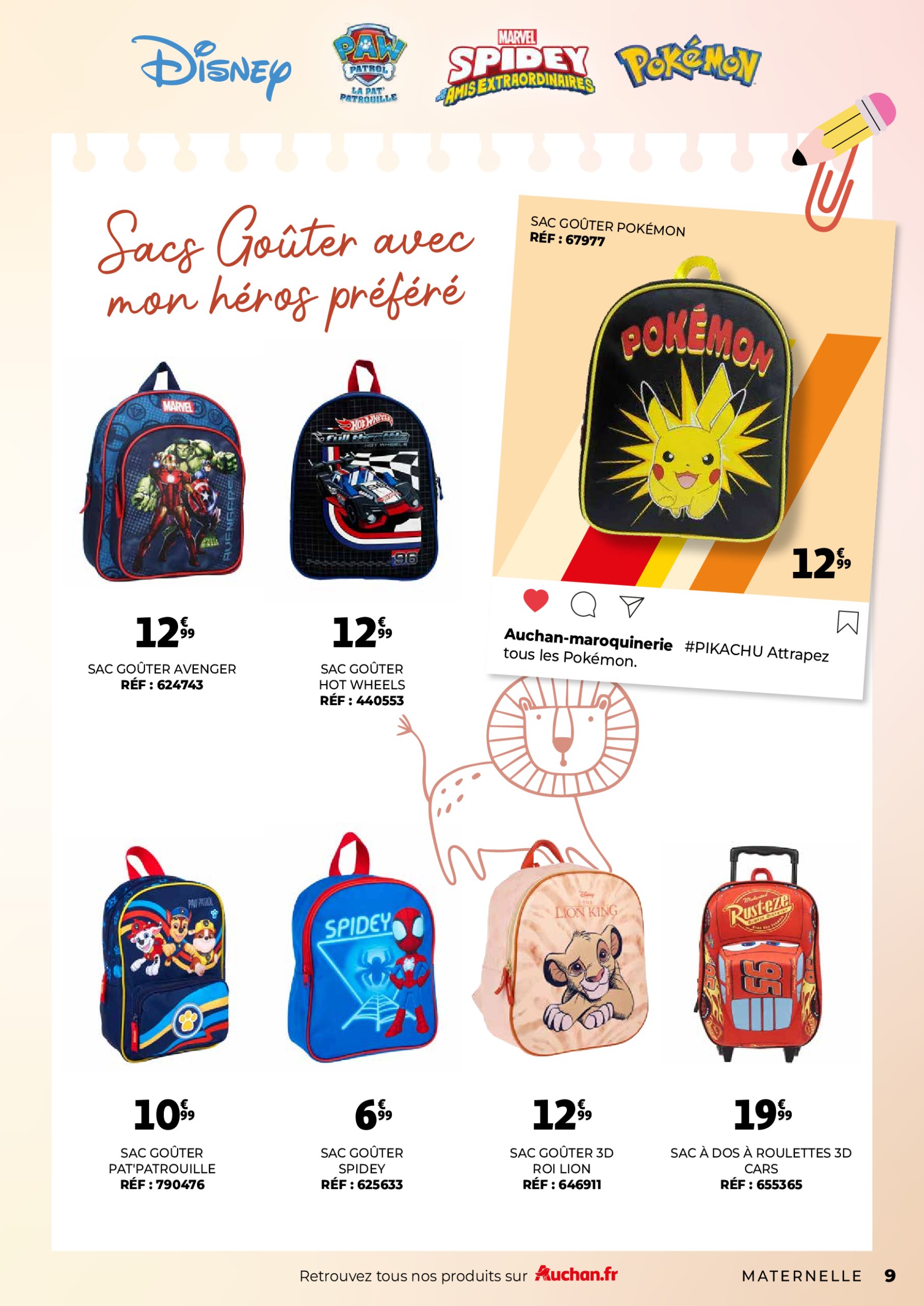 auchan - Catalogue Auchan - Guide maroquinerie scolaire : C'est bon de rentrer moins cher valable du 01/07 au 31/08 - page: 9
