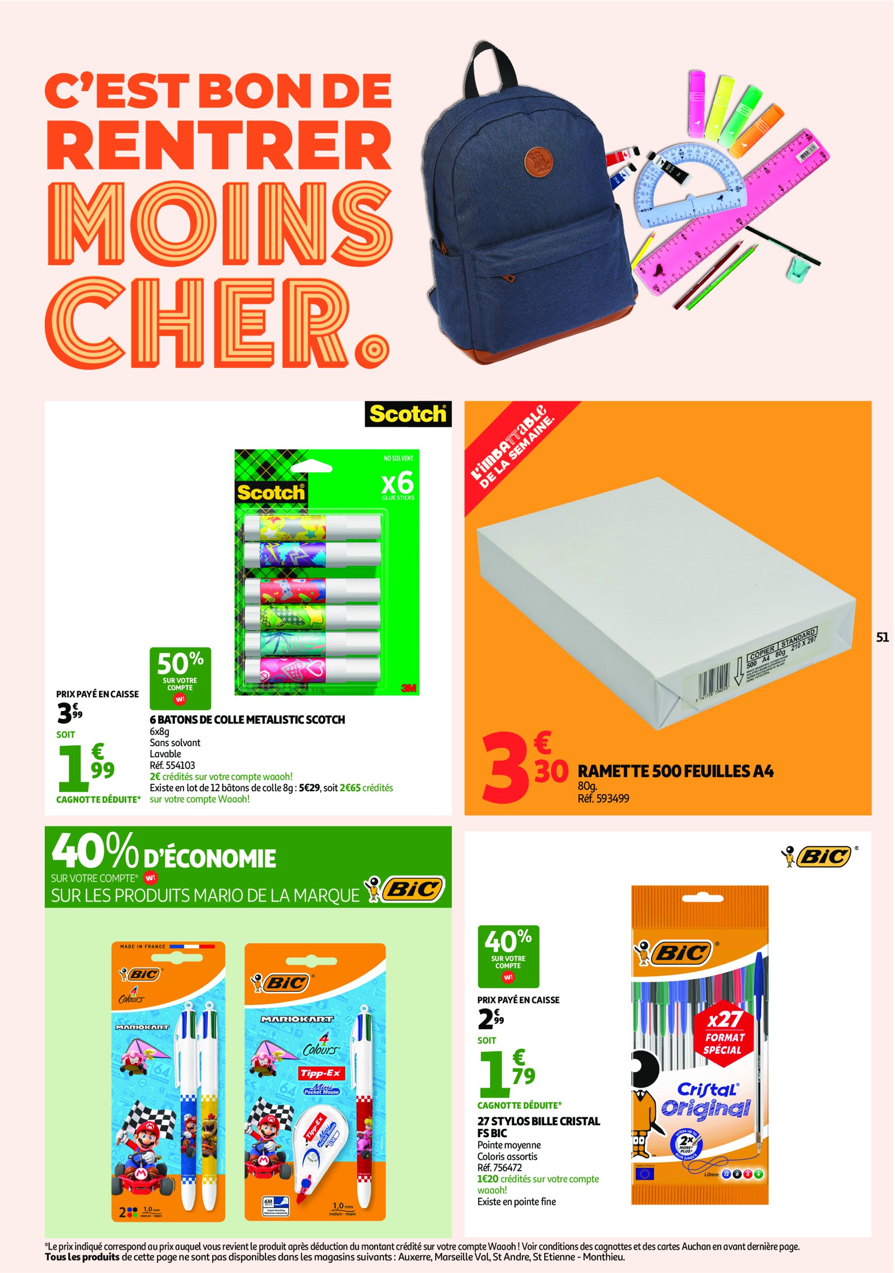 auchan - Catalogue Auchan - C'est parti pour une année moins chère valable du 16/07 au 27/07 - page: 51 auchan - Catalogue Auchan - C'est parti pour une année moins chère valable du 16/07 au 27/07 - page: 51