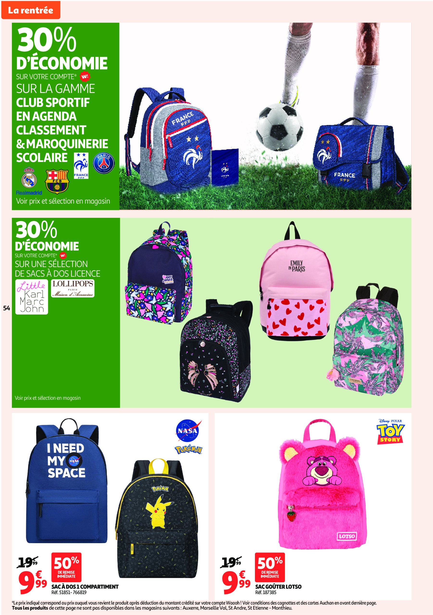 auchan - Catalogue Auchan - C'est parti pour une année moins chère valable du 16/07 au 27/07 - page: 54 auchan - Catalogue Auchan - C'est parti pour une année moins chère valable du 16/07 au 27/07 - page: 54