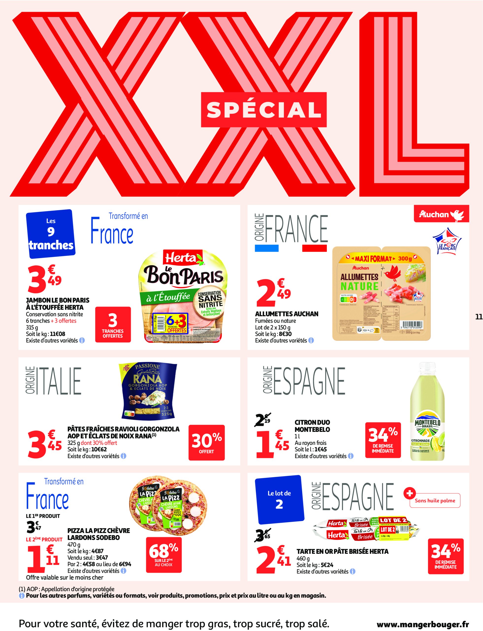 auchan - Catalogue Auchan supermarché - Les prix bas qui font du bien au quotidien valable du 22/07 au 26/07 - page: 11