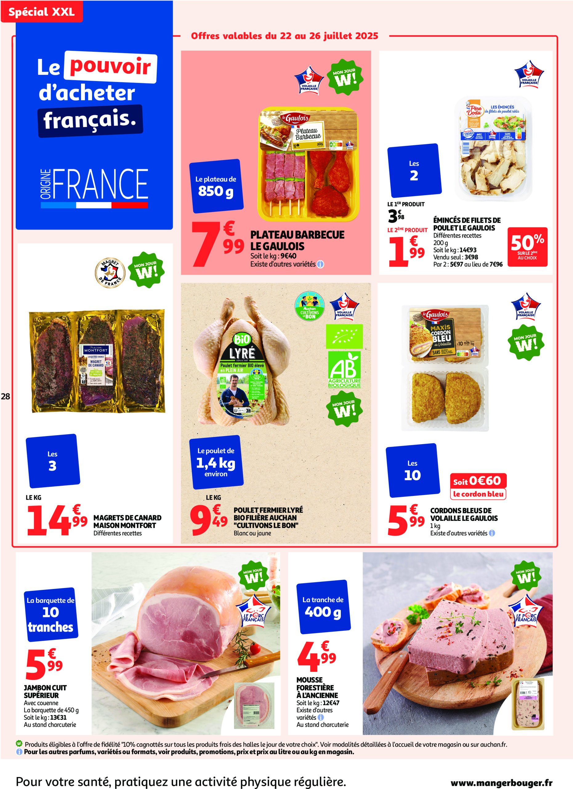 auchan - Catalogue Auchan - En gros, vous êtes toujours gagnant valable du 22/07 au 03/08 - page: 28