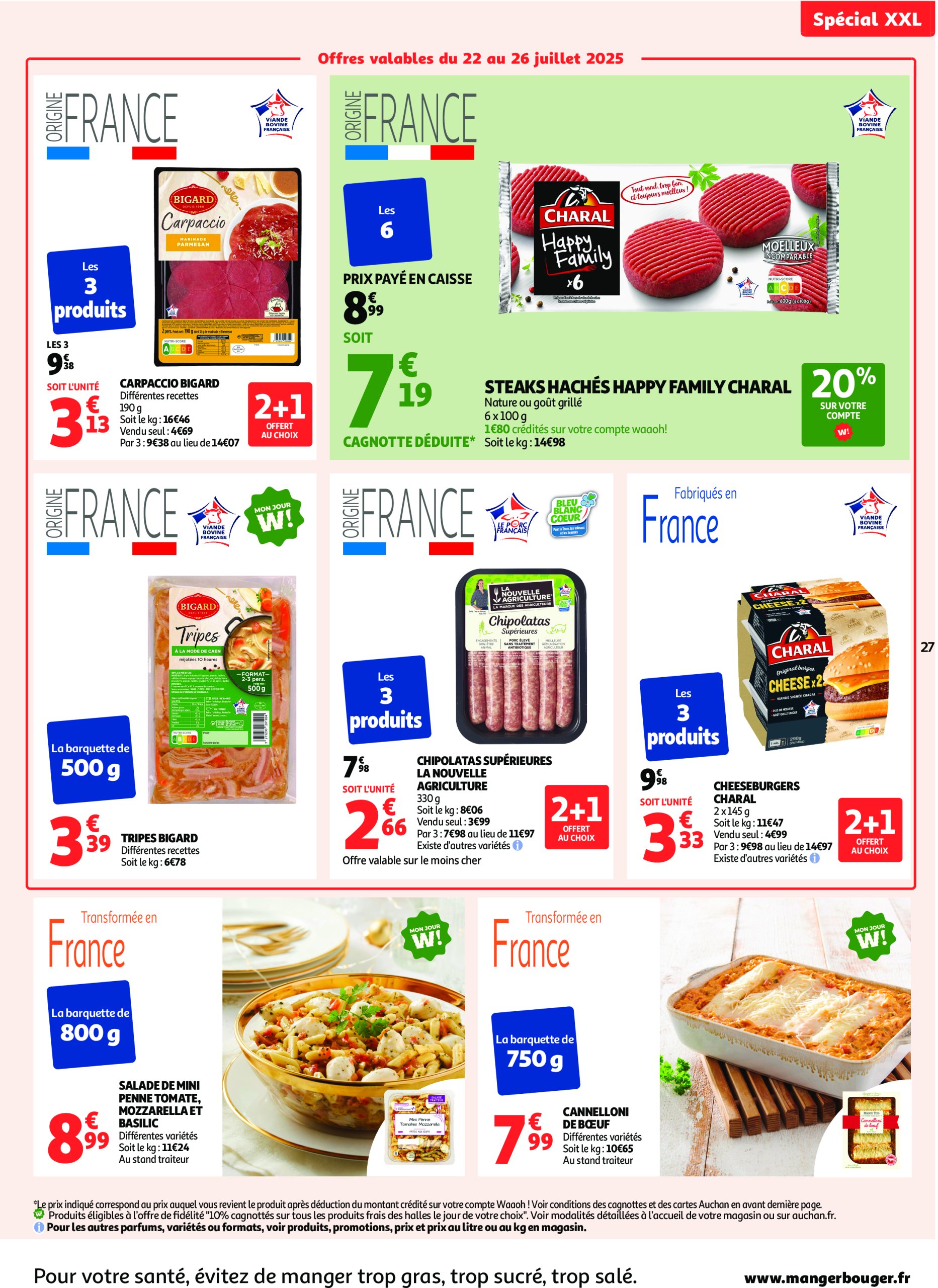 auchan - Catalogue Auchan - En gros, vous êtes toujours gagnant valable du 22/07 au 03/08 - page: 27