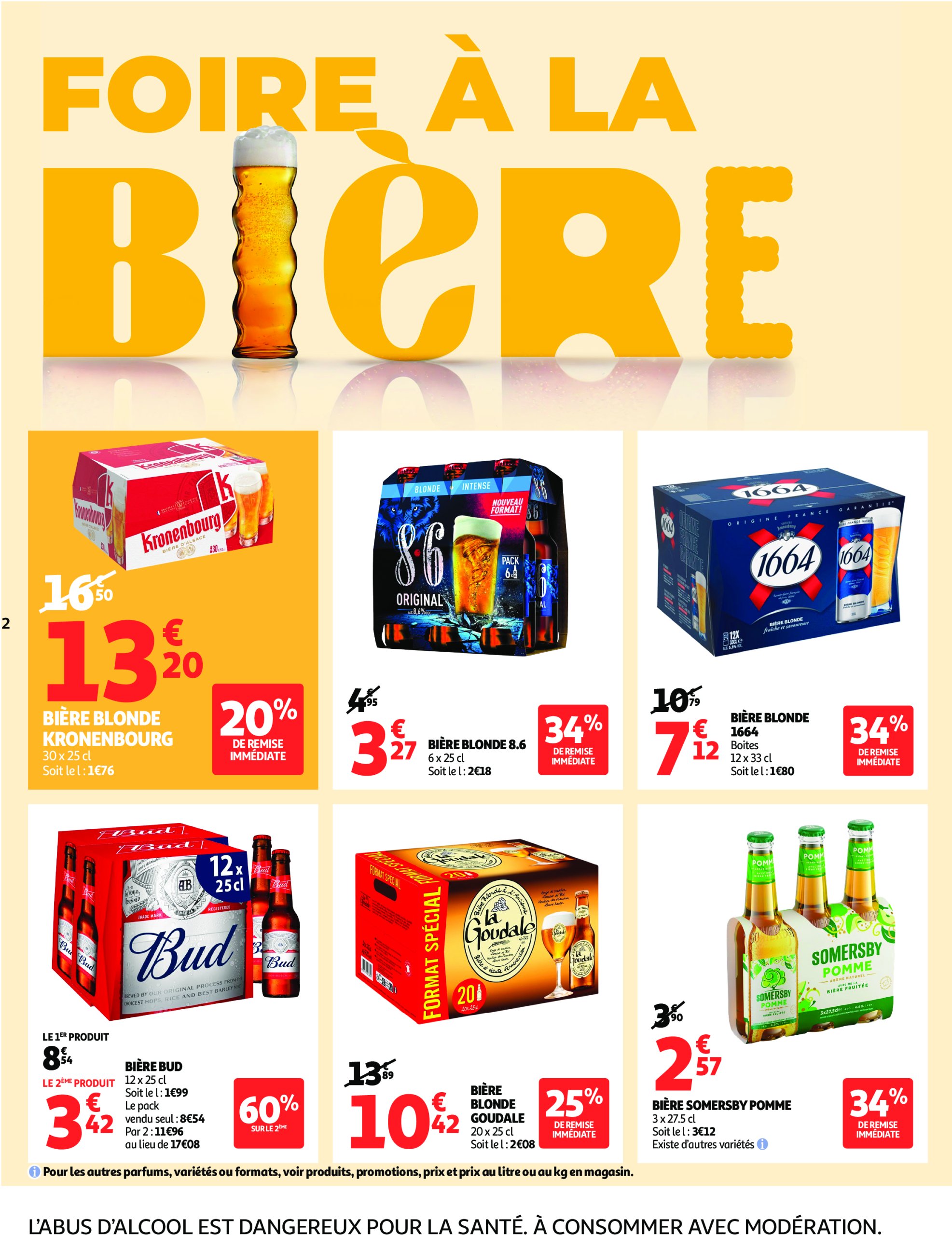 auchan - Catalogue Auchan supermarché - Foire à la bière dans votre super : sans pression pour le budget valable du 29/07 au 09/08 - page: 2