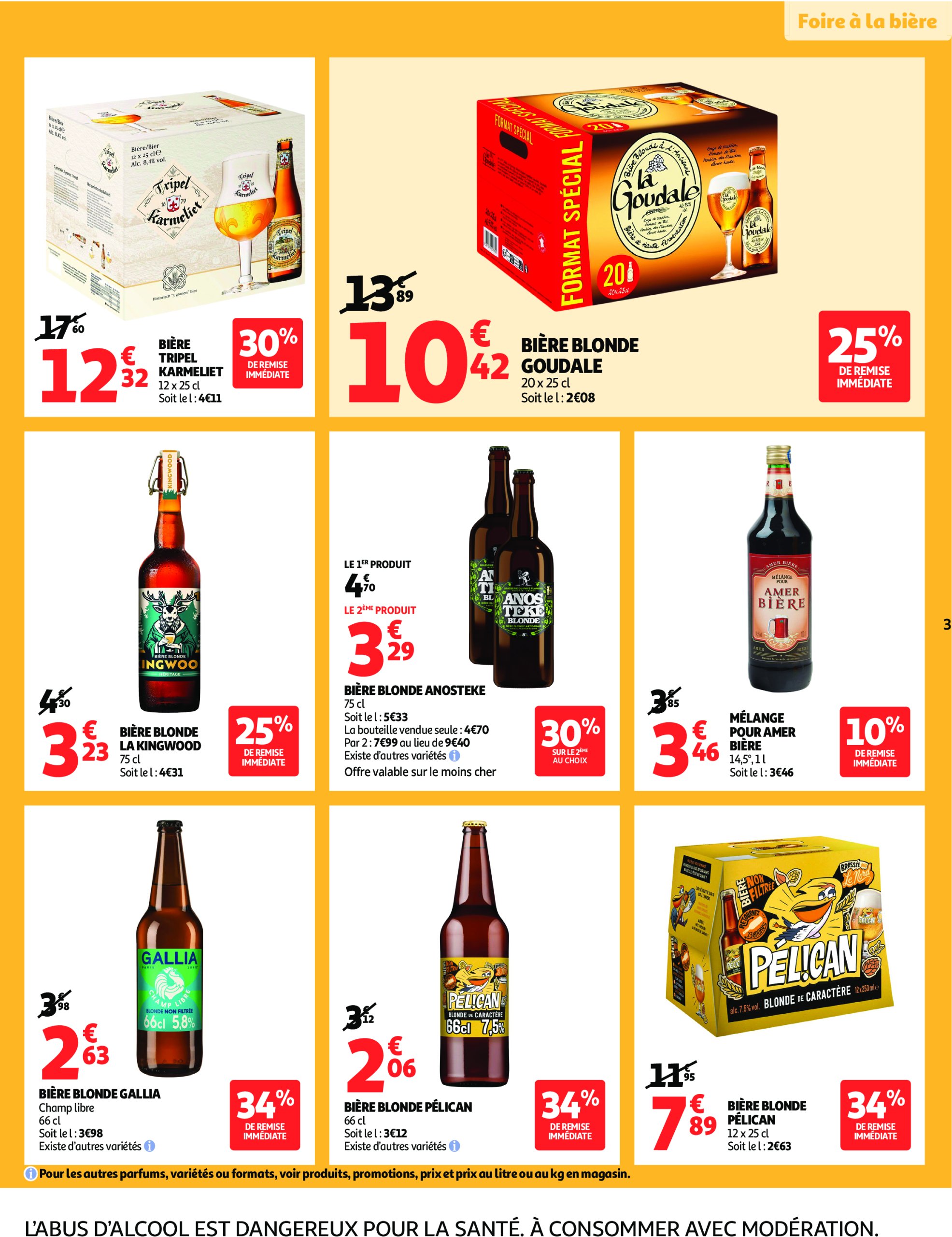 auchan - Catalogue Auchan - Foire à la bière : sans pression pour le budget valable du 29/07 au 10/08 - page: 3 auchan - Catalogue Auchan - Foire à la bière : sans pression pour le budget valable du 29/07 au 10/08 - page: 3