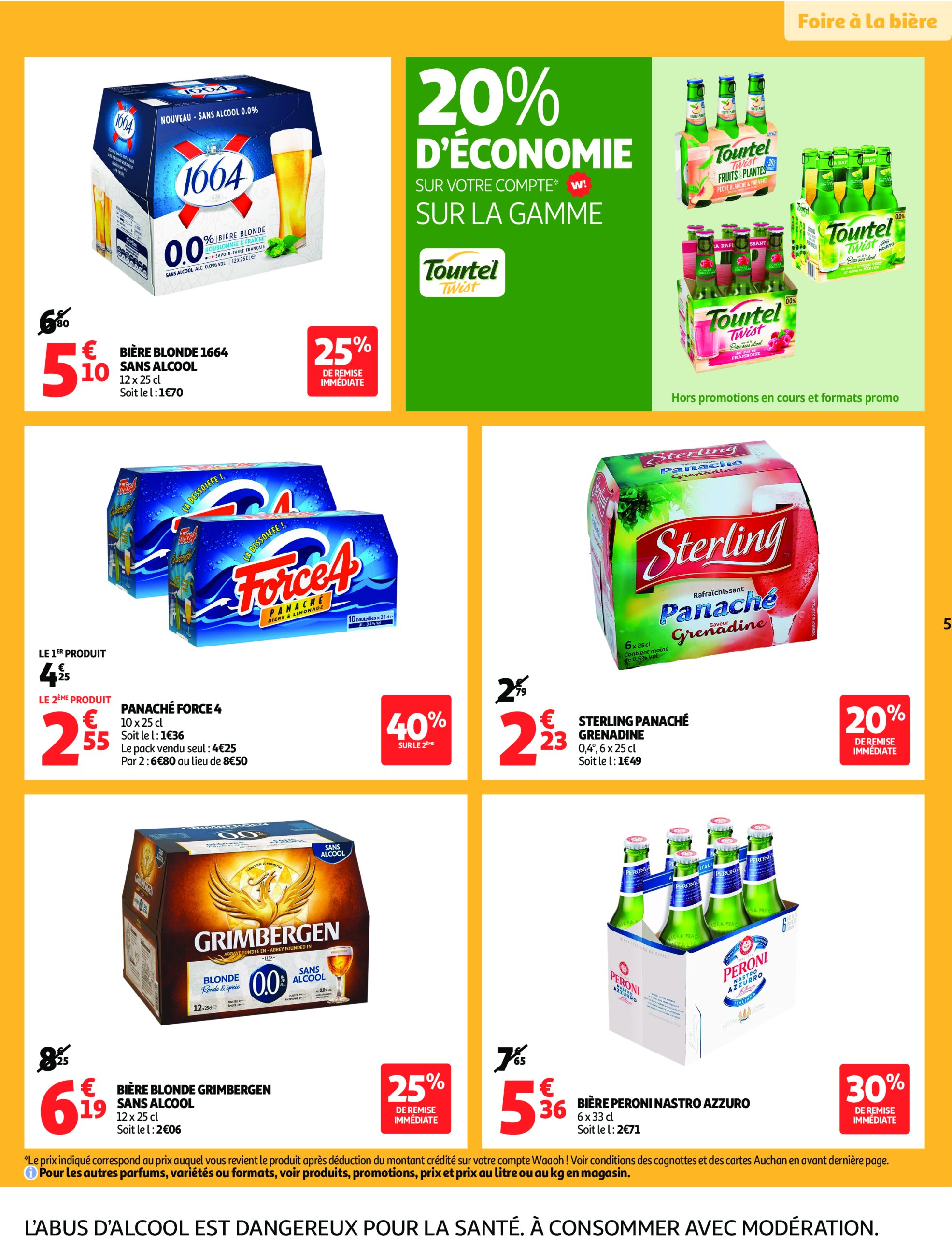 auchan - Catalogue Auchan - Foire à la bière : sans pression pour le budget valable du 29/07 au 10/08 - page: 5 auchan - Catalogue Auchan - Foire à la bière : sans pression pour le budget valable du 29/07 au 10/08 - page: 5
