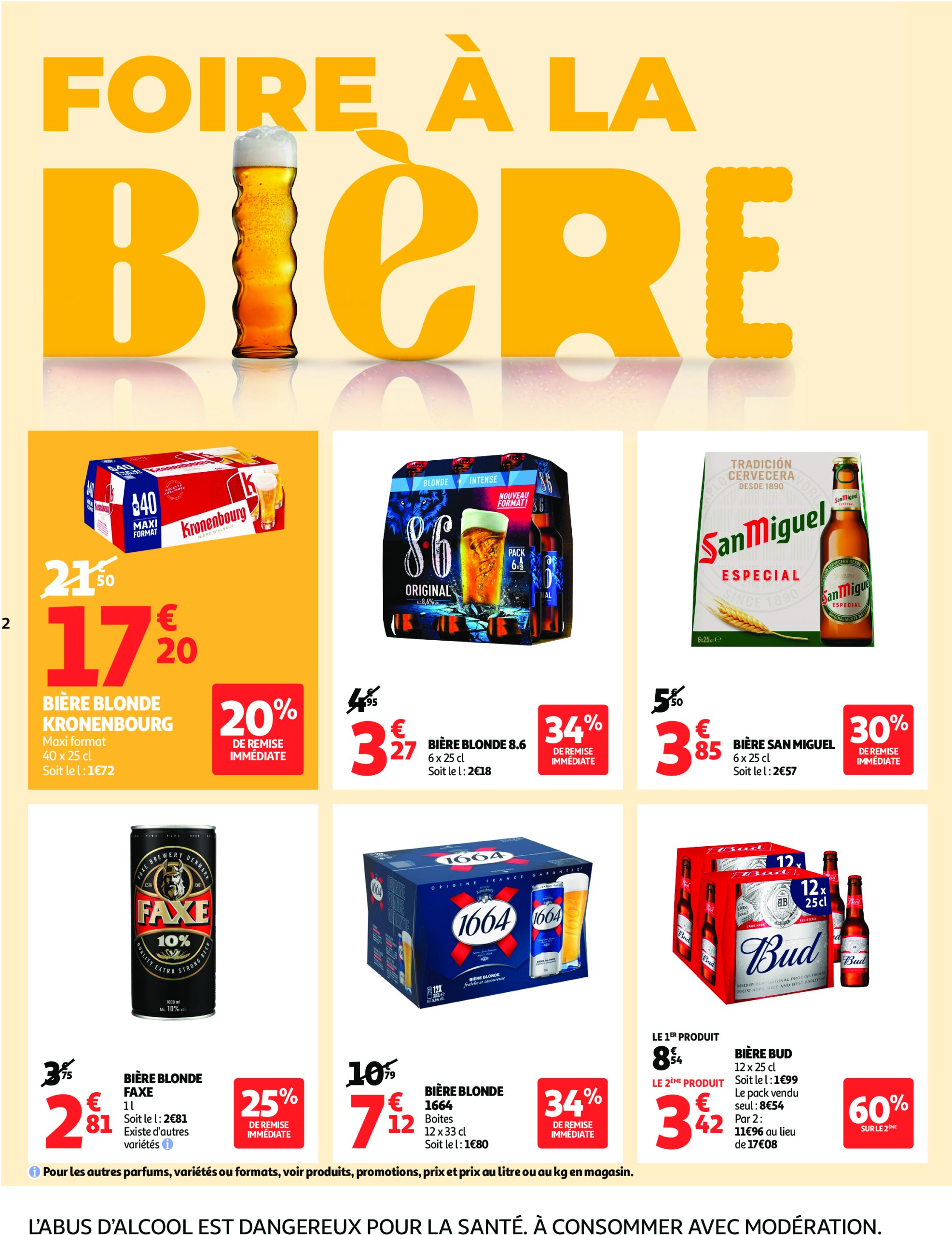 auchan - Catalogue Auchan - Foire à la bière : sans pression pour le budget valable du 29/07 au 10/08 - page: 2 auchan - Catalogue Auchan - Foire à la bière : sans pression pour le budget valable du 29/07 au 10/08 - page: 2