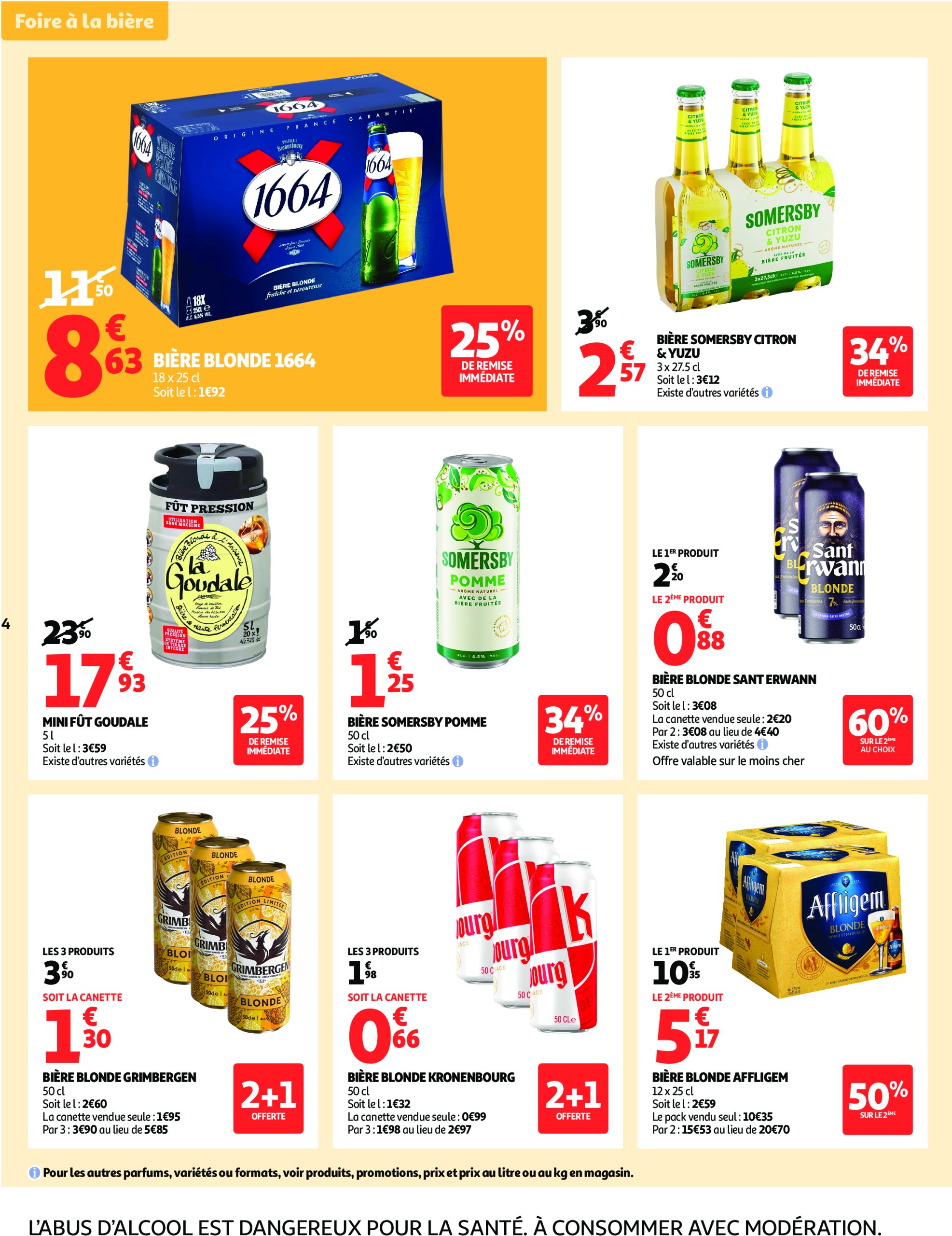 auchan - Catalogue Auchan - Foire à la bière : sans pression pour le budget valable du 29/07 au 10/08 - page: 4 auchan - Catalogue Auchan - Foire à la bière : sans pression pour le budget valable du 29/07 au 10/08 - page: 4