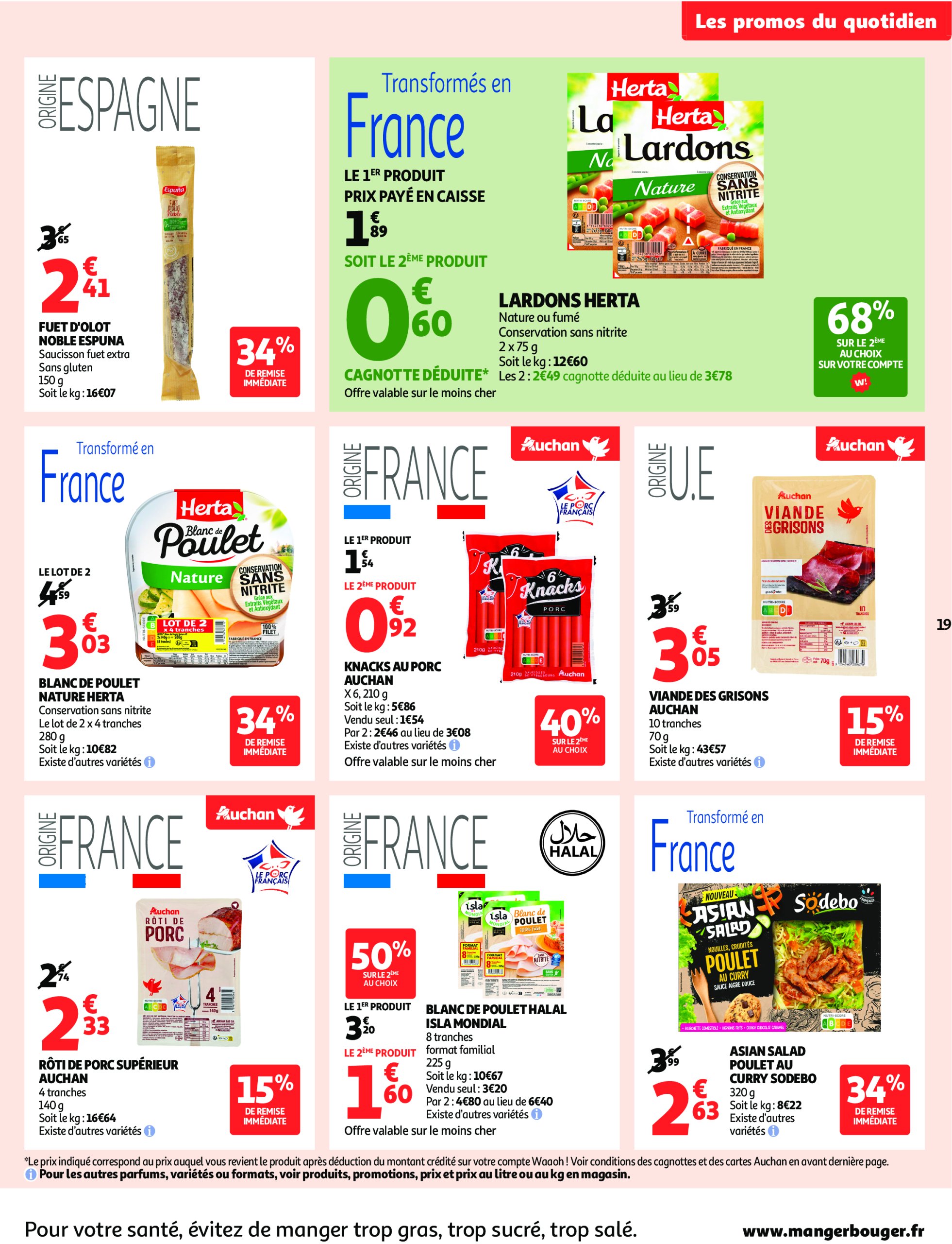 auchan - Catalogue Auchan - Foire à la bière : sans pression pour le budget valable du 29/07 au 10/08 - page: 19 auchan - Catalogue Auchan - Foire à la bière : sans pression pour le budget valable du 29/07 au 10/08 - page: 19