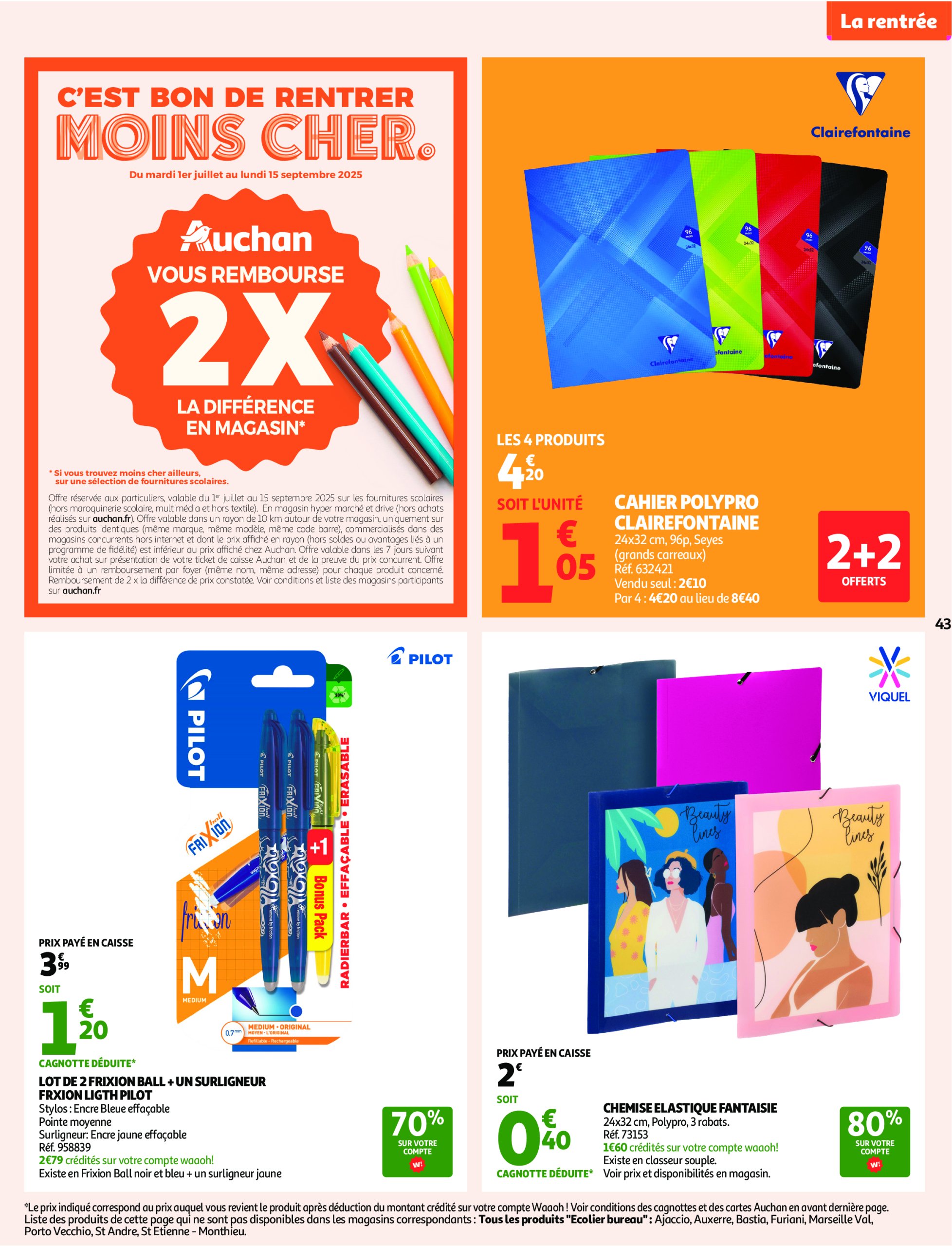 auchan - Catalogue Auchan - Foire à la bière : sans pression pour le budget valable du 29/07 au 10/08 - page: 43 auchan - Catalogue Auchan - Foire à la bière : sans pression pour le budget valable du 29/07 au 10/08 - page: 43
