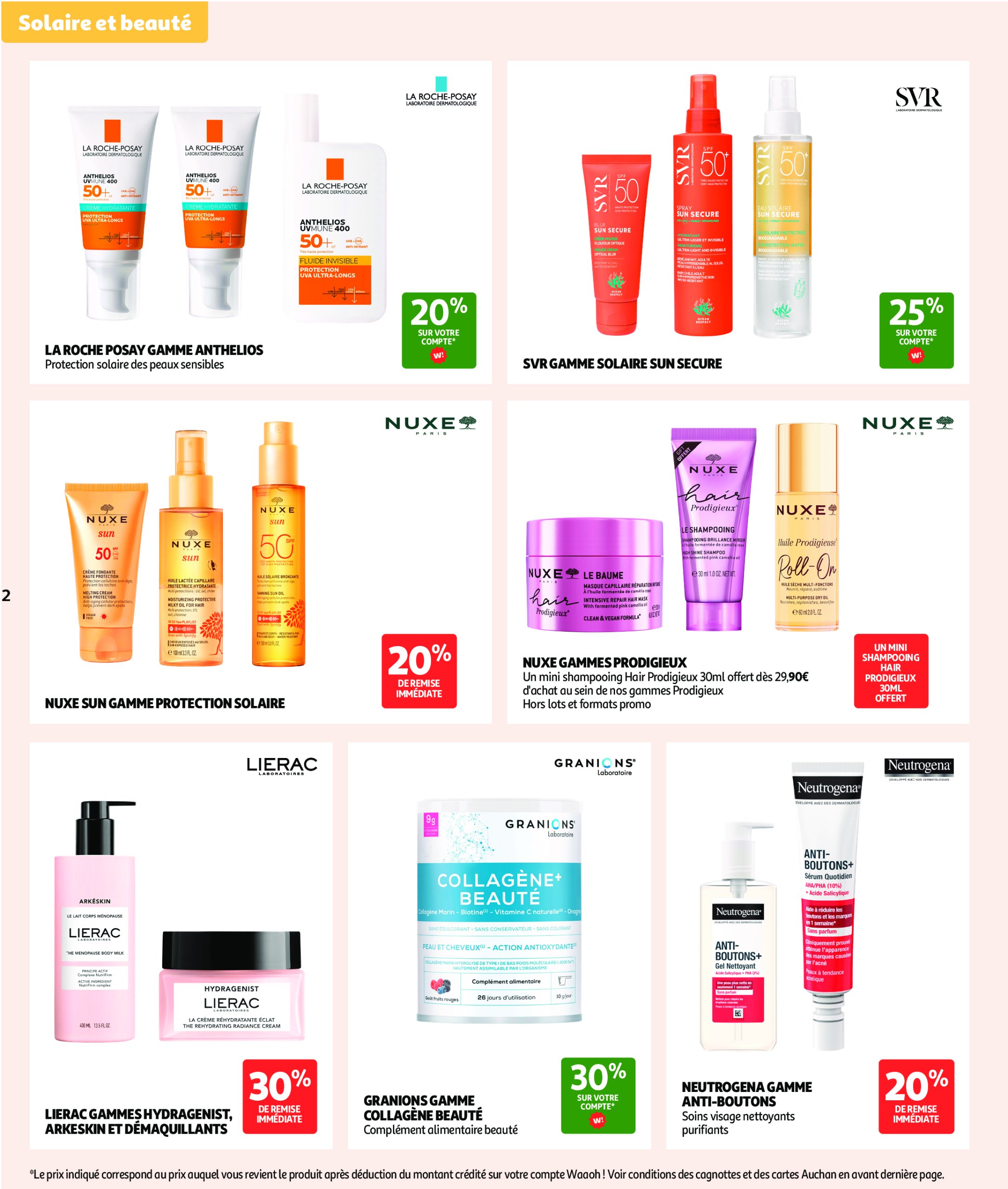 auchan - Catalogue Auchan - Pour les peaux à tendance économe valable du 28/07 au 18/08 - page: 2