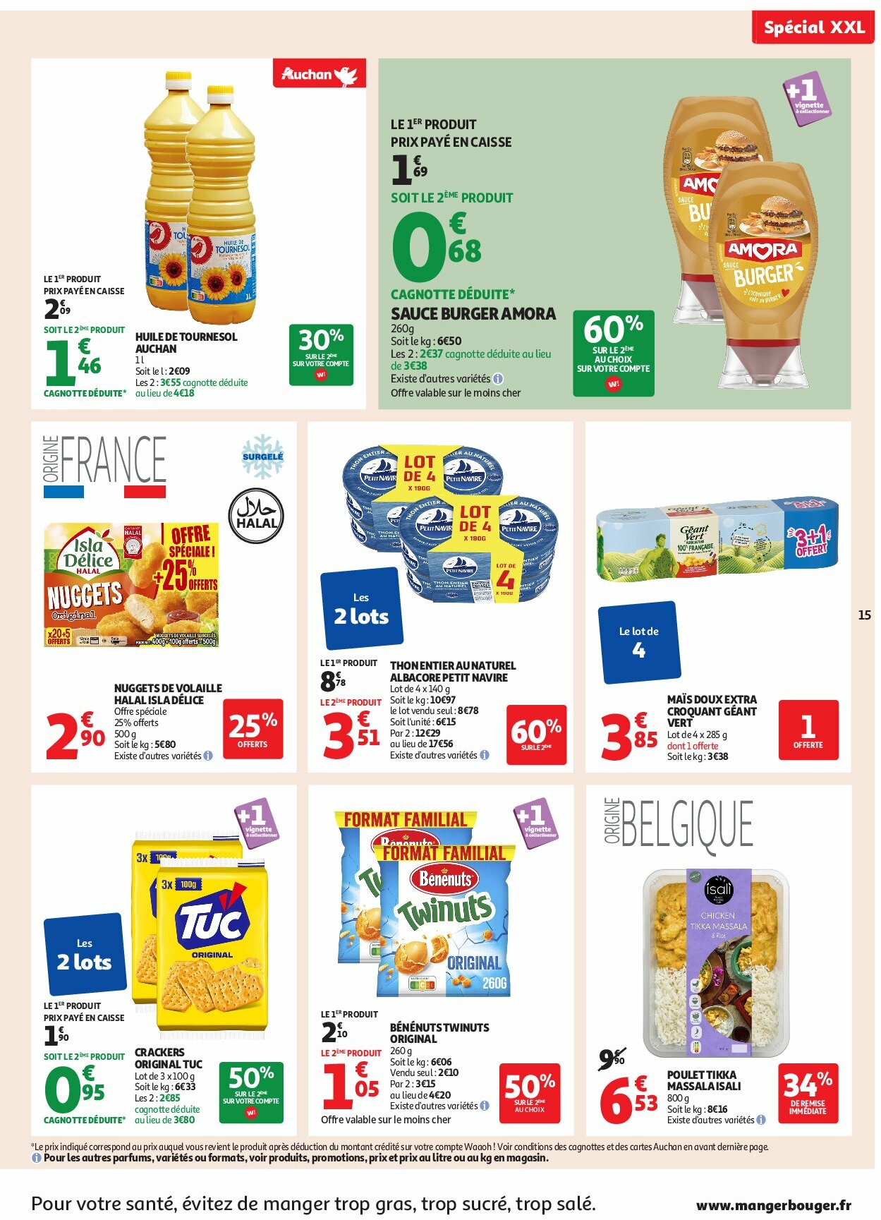 auchan - Catalogue Auchan - XXL : En gros, vous êtes toujours gagnant valable du 19/08 au 31/08 - page: 15 auchan - Catalogue Auchan - XXL : En gros, vous êtes toujours gagnant valable du 19/08 au 31/08 - page: 15