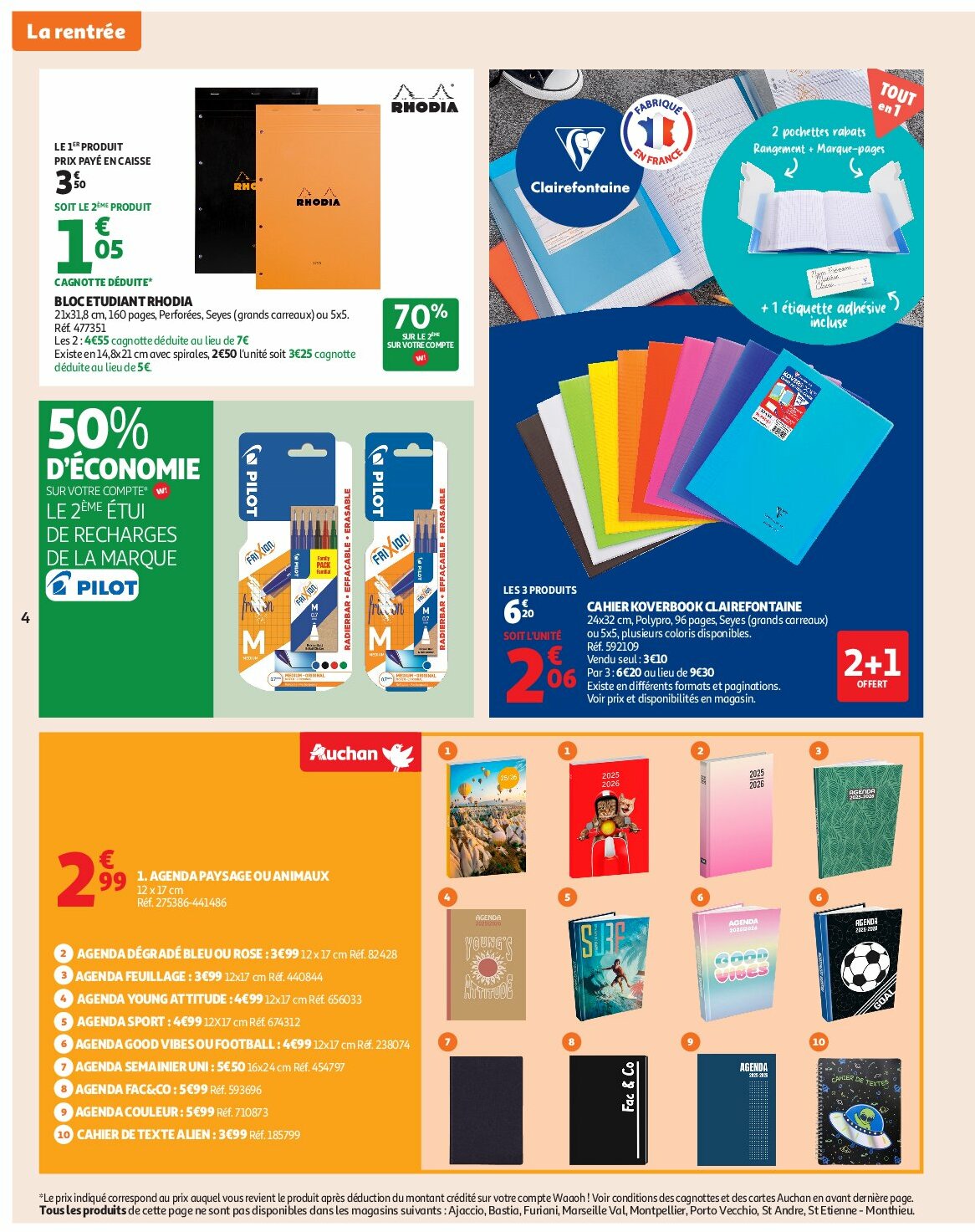auchan - Catalogue Auchan - Rentrée des classes 2 valable du 19/08 au 07/09 - page: 4