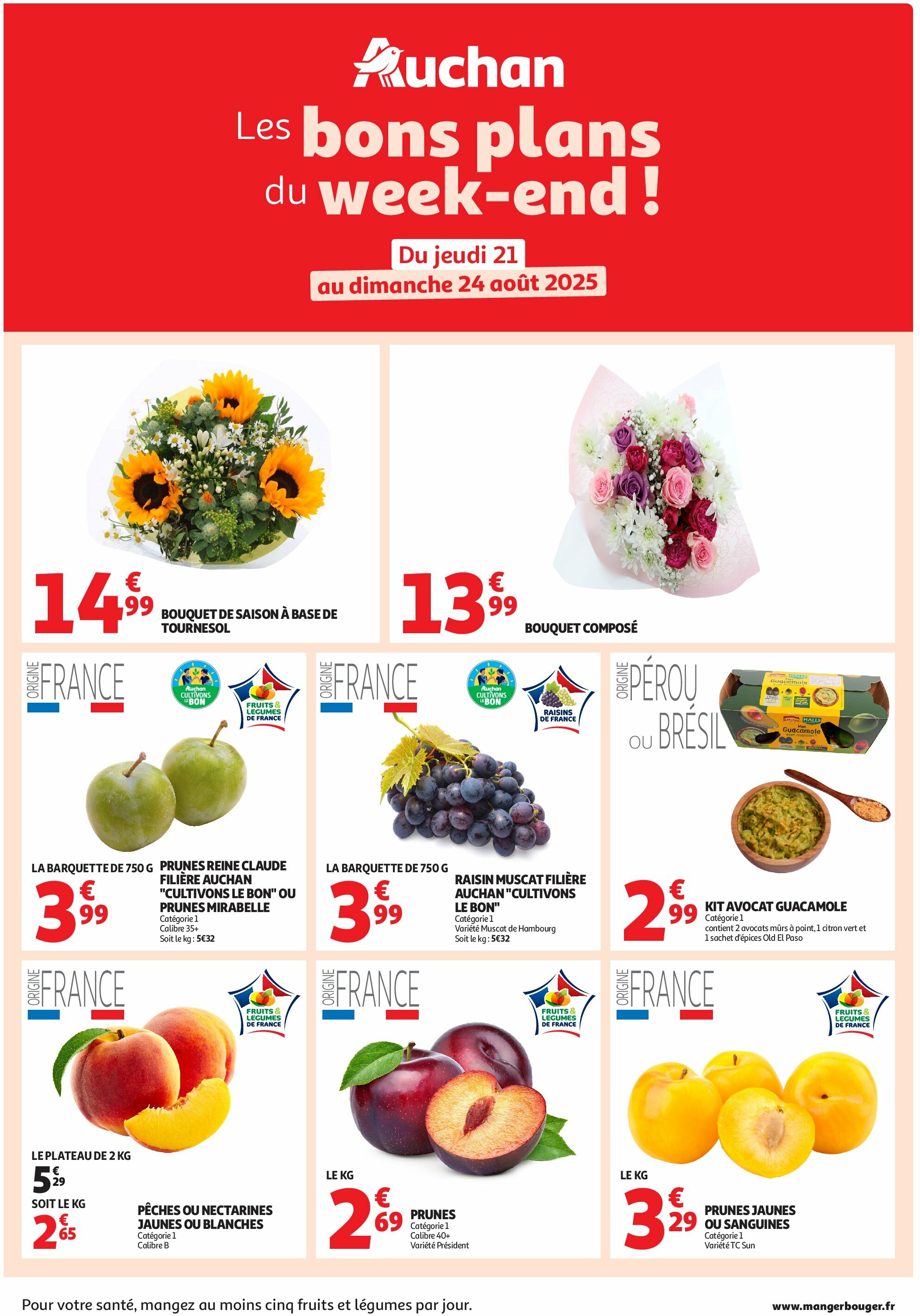 auchan - Catalogue Auchan - Les bons plans du week-end dans votre hyper ! valable du 21/08 au 24/08