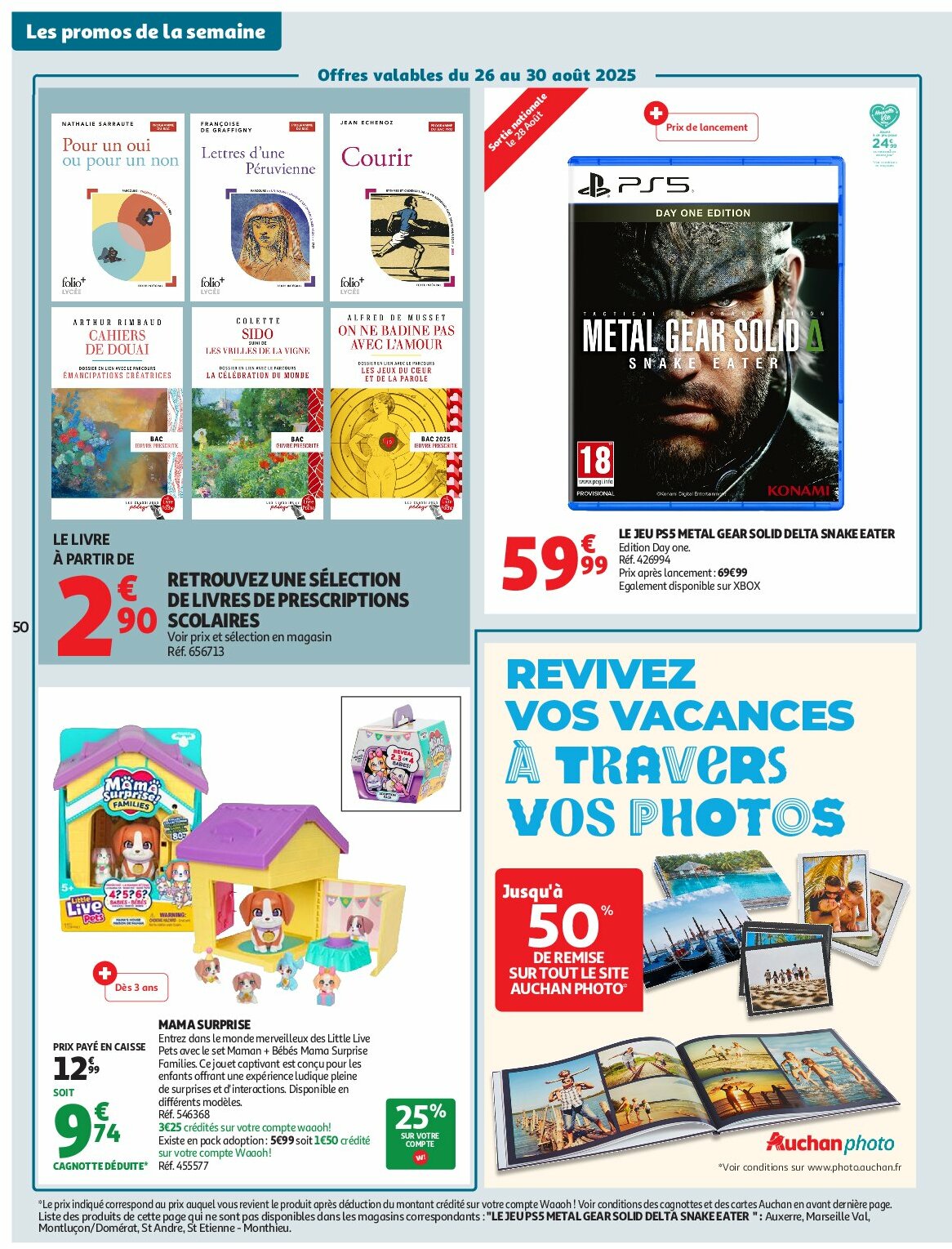 auchan - Catalogue Auchan - Des prix bas dès les premiers pas valable du 26/08 au 07/09 - page: 50