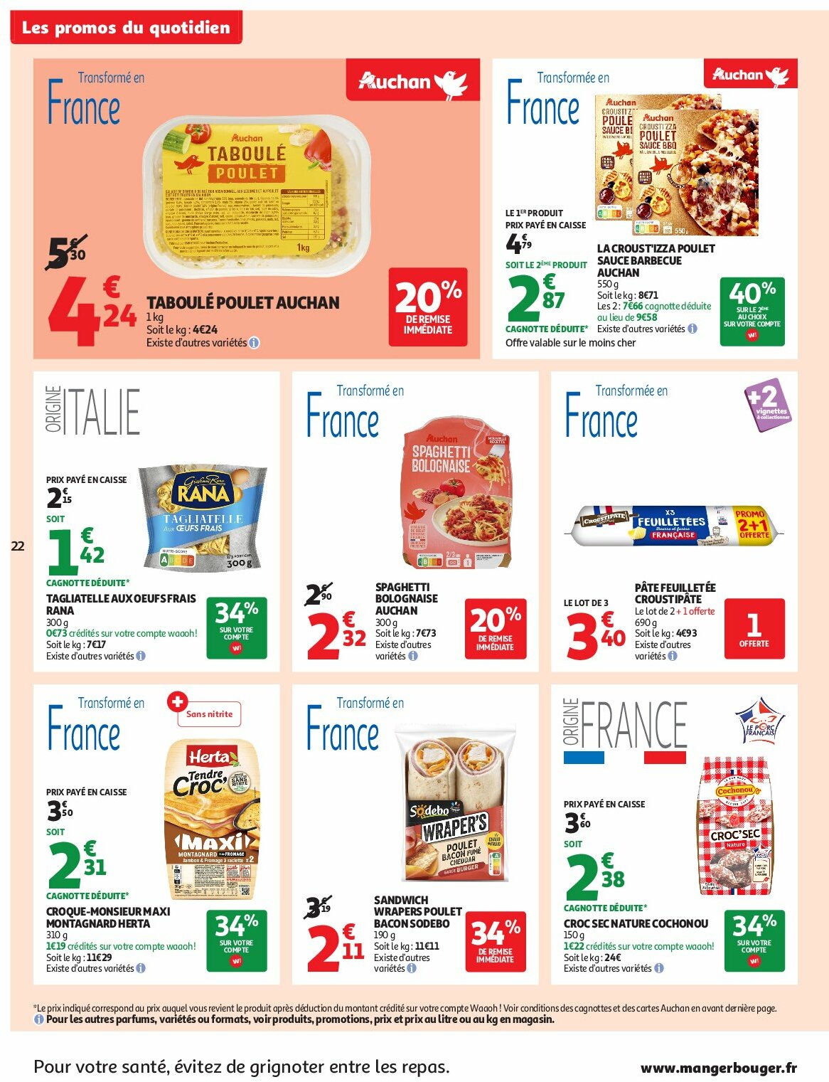 auchan - Catalogue Auchan - Des prix bas dès les premiers pas valable du 26/08 au 07/09 - page: 22