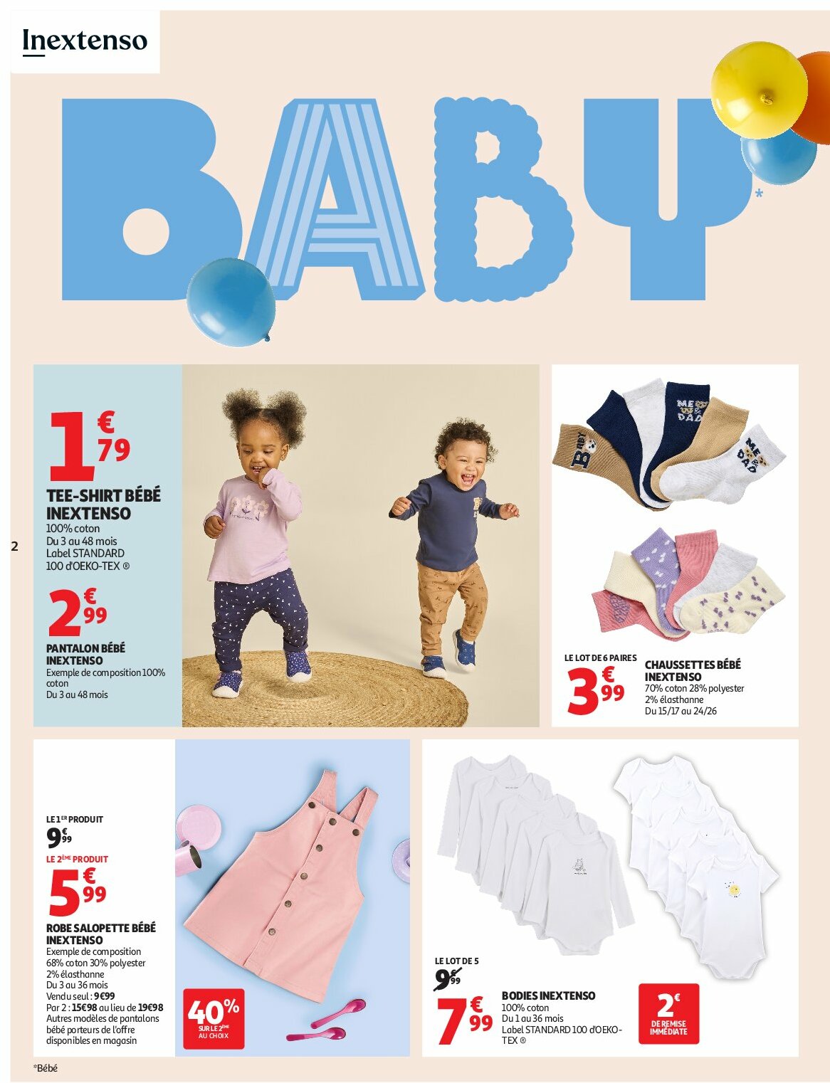 auchan - Catalogue Auchan - Des prix bas dès les premiers pas valable du 26/08 au 07/09 - page: 2