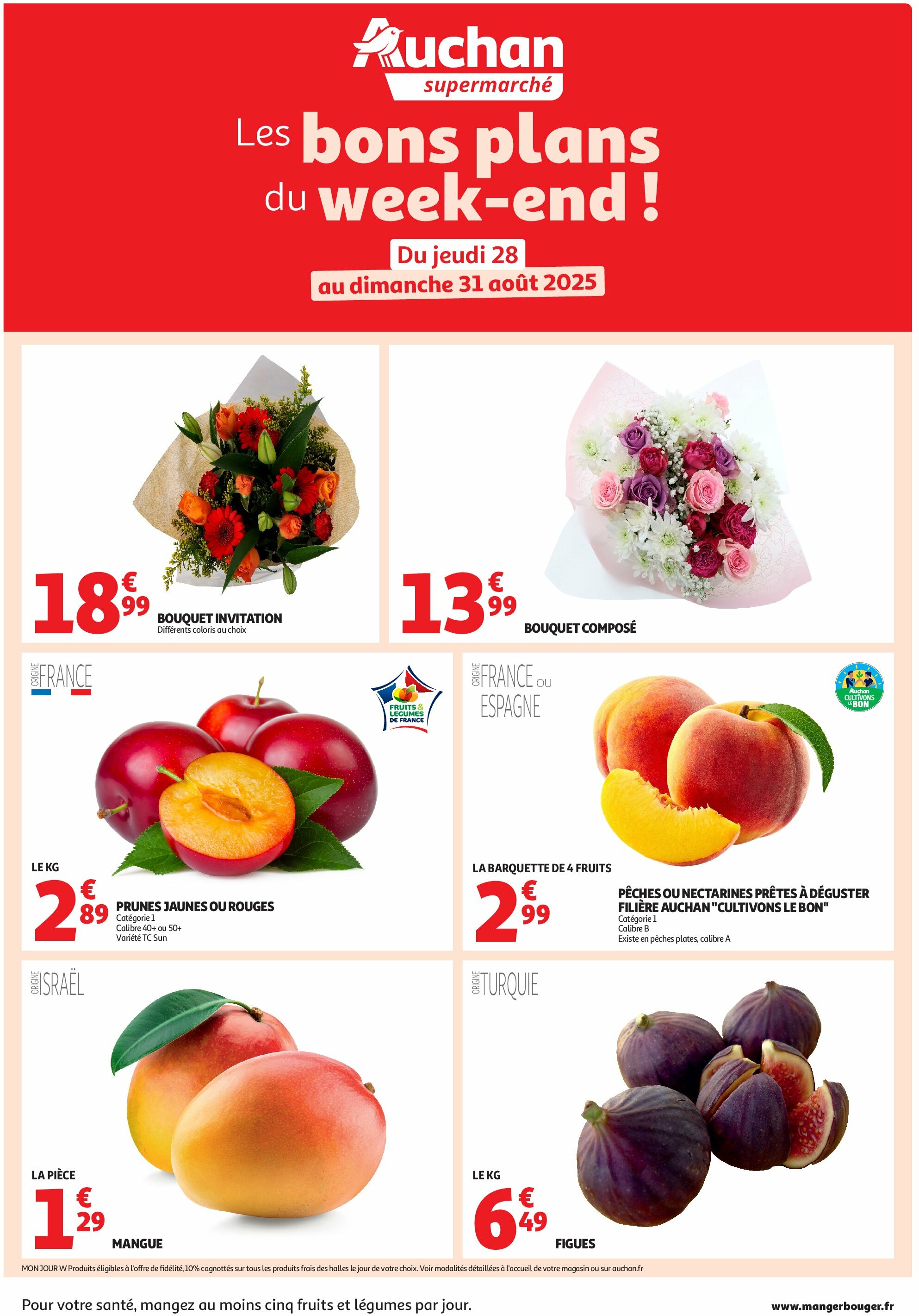 auchan - Catalogue Auchan supermarché - Les bons plans du week-end dans votre super ! valable du 28/08 au 31/08