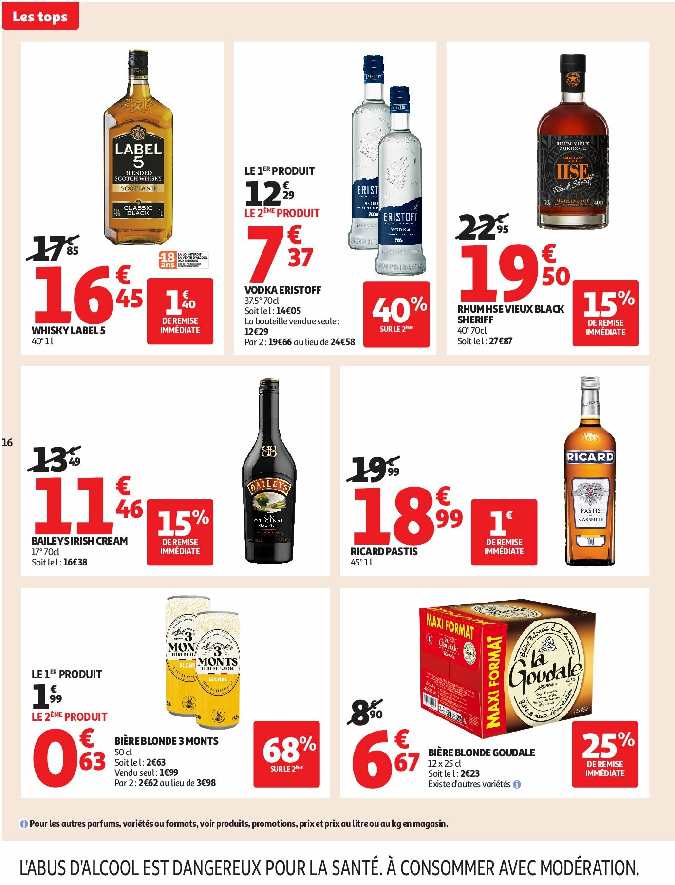 auchan - Catalogue Auchan - Des prix aussi bas, c'est le top dans votre super valable du 02/09 au 13/09 - page: 16