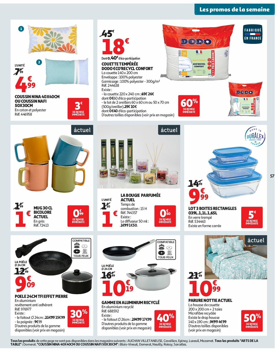 auchan - Catalogue Auchan - Des prix aussi bas, c'est le top valable du 02/09 au 14/09 - page: 57 auchan - Catalogue Auchan - Des prix aussi bas, c'est le top valable du 02/09 au 14/09 - page: 57