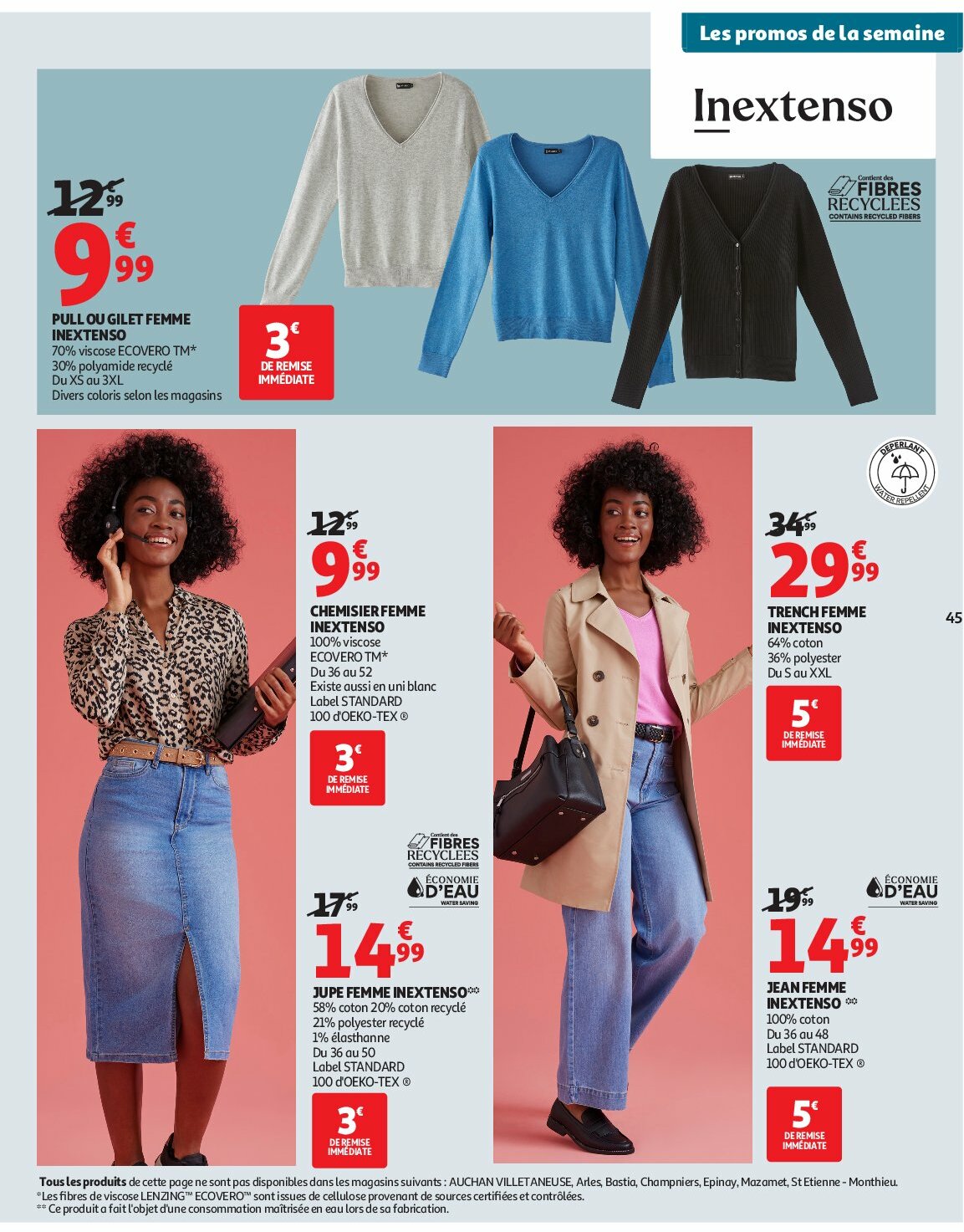 auchan - Catalogue Auchan - Des prix aussi bas, c'est le top valable du 02/09 au 14/09 - page: 45 auchan - Catalogue Auchan - Des prix aussi bas, c'est le top valable du 02/09 au 14/09 - page: 45