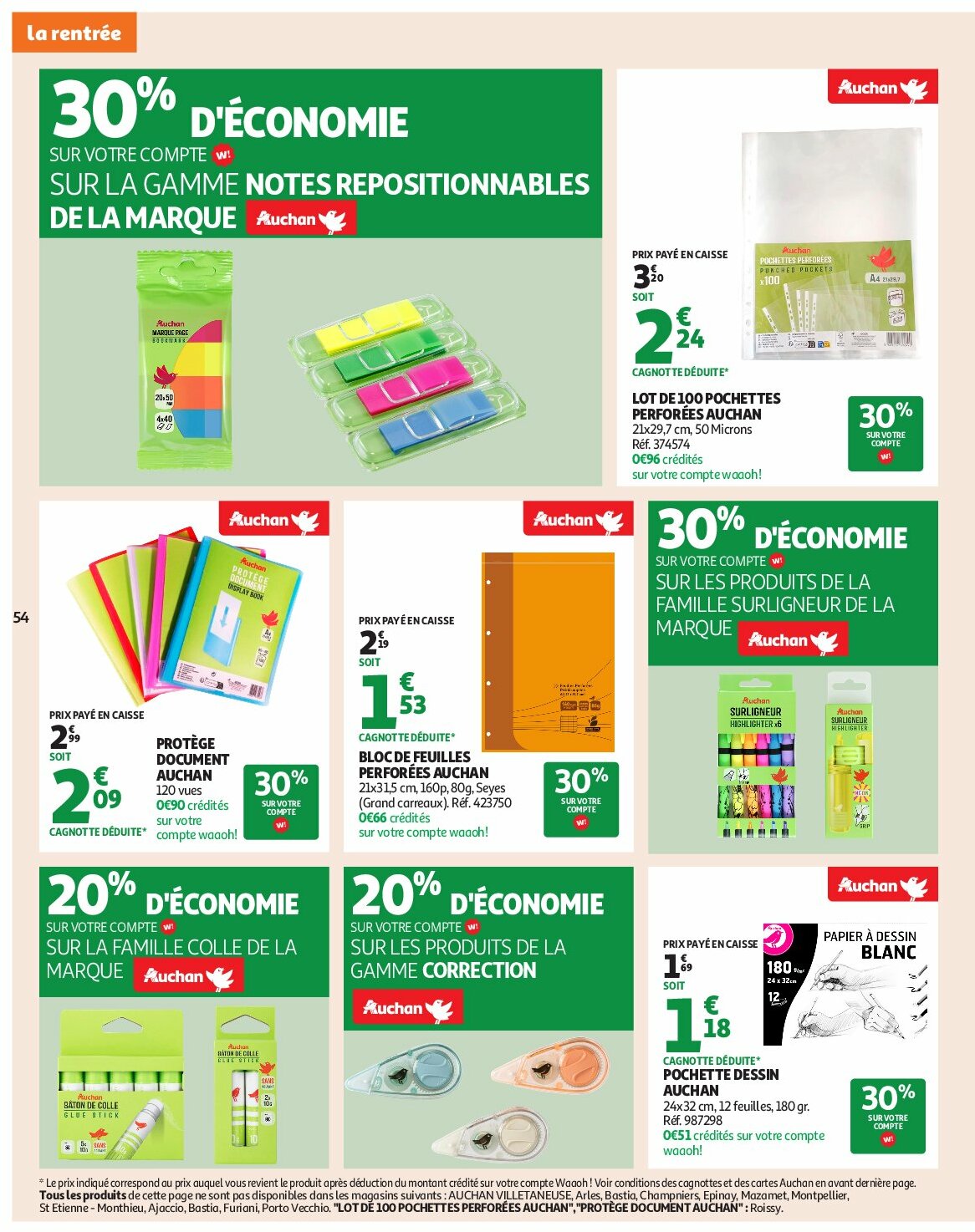 auchan - Catalogue Auchan - Des prix aussi bas, c'est le top valable du 02/09 au 14/09 - page: 54 auchan - Catalogue Auchan - Des prix aussi bas, c'est le top valable du 02/09 au 14/09 - page: 54