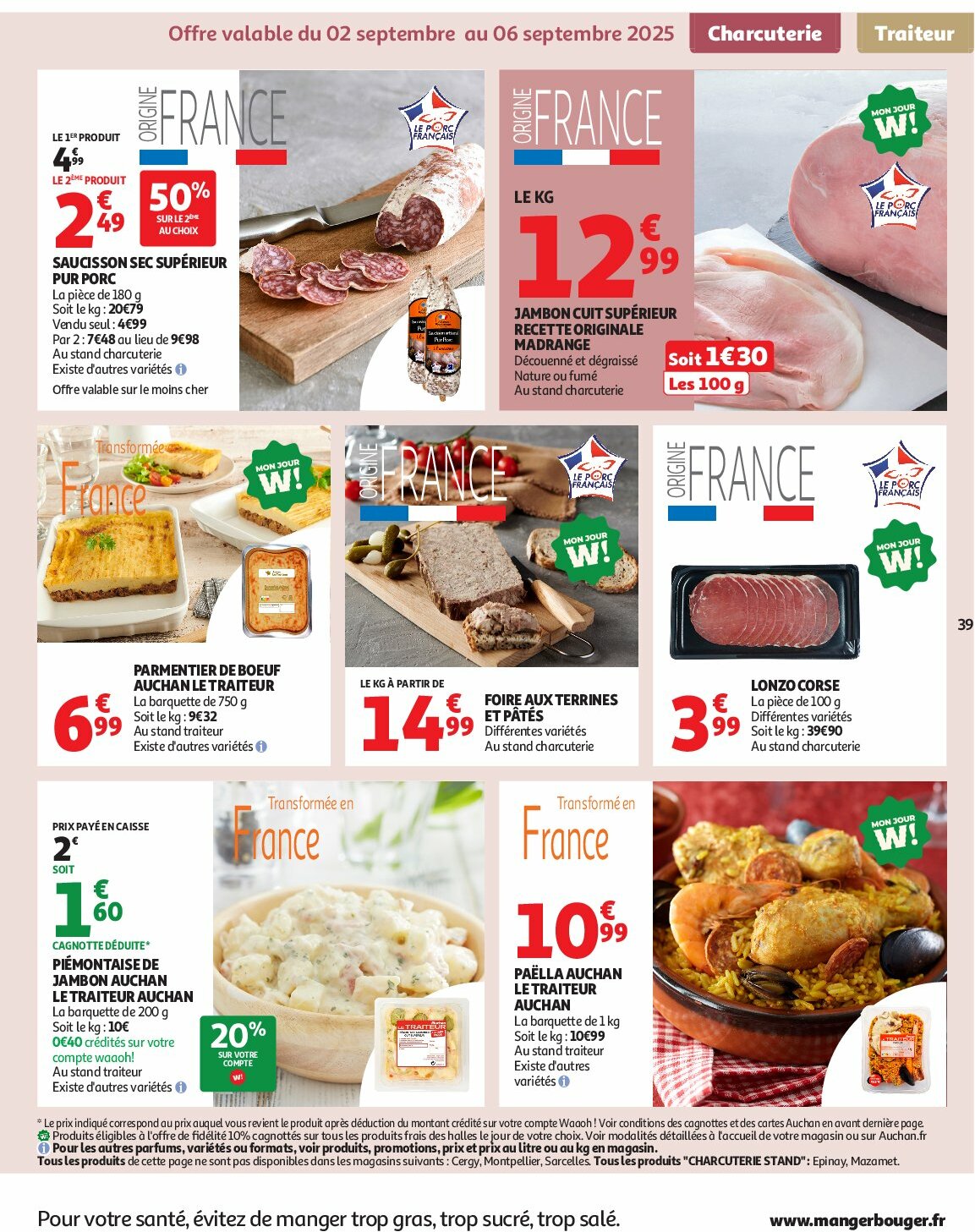 auchan - Catalogue Auchan - Des prix aussi bas, c'est le top valable du 02/09 au 14/09 - page: 39 auchan - Catalogue Auchan - Des prix aussi bas, c'est le top valable du 02/09 au 14/09 - page: 39
