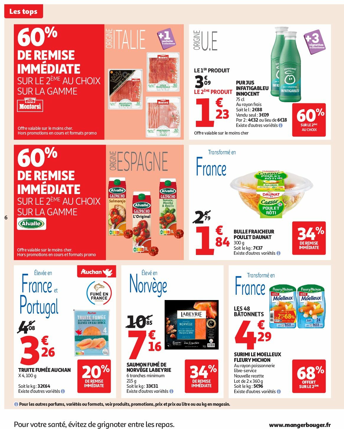 auchan - Catalogue Auchan - Des prix aussi bas, c'est le top valable du 02/09 au 14/09 - page: 6 auchan - Catalogue Auchan - Des prix aussi bas, c'est le top valable du 02/09 au 14/09 - page: 6