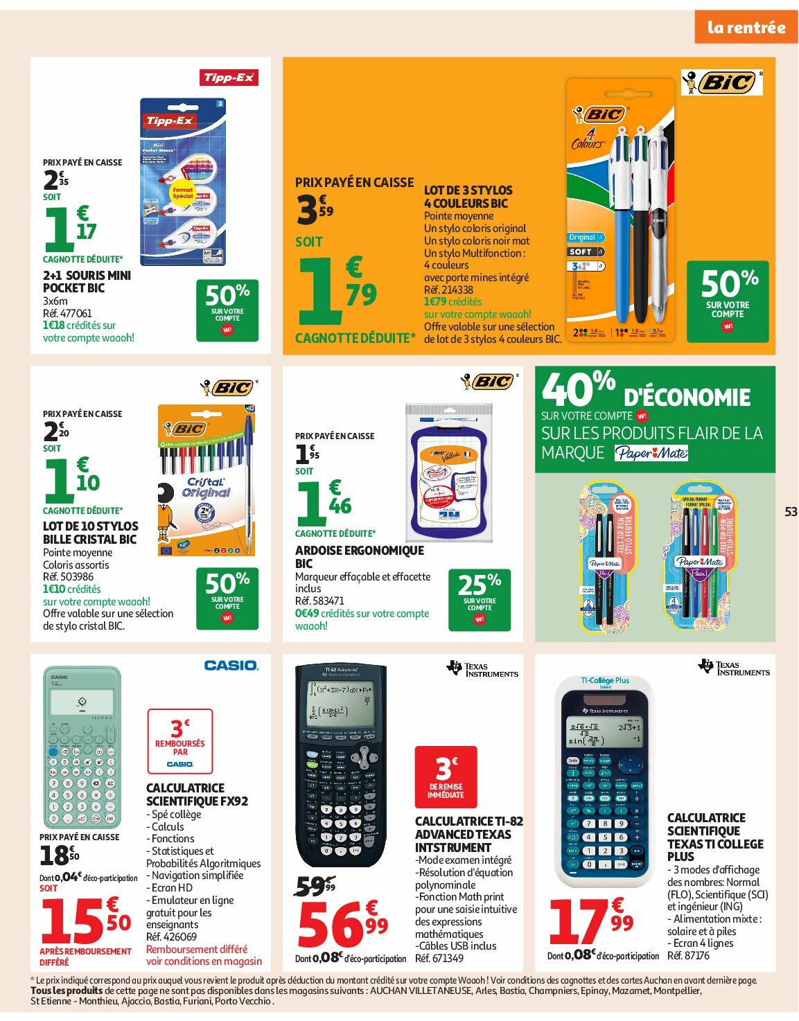 auchan - Catalogue Auchan - Des prix aussi bas, c'est le top valable du 02/09 au 14/09 - page: 53 auchan - Catalogue Auchan - Des prix aussi bas, c'est le top valable du 02/09 au 14/09 - page: 53