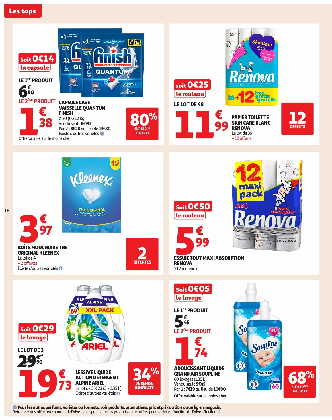 auchan - Catalogue Auchan - Des prix aussi bas, c'est le top valable du 02/09 au 14/09 - page: 18 auchan - Catalogue Auchan - Des prix aussi bas, c'est le top valable du 02/09 au 14/09 - page: 18