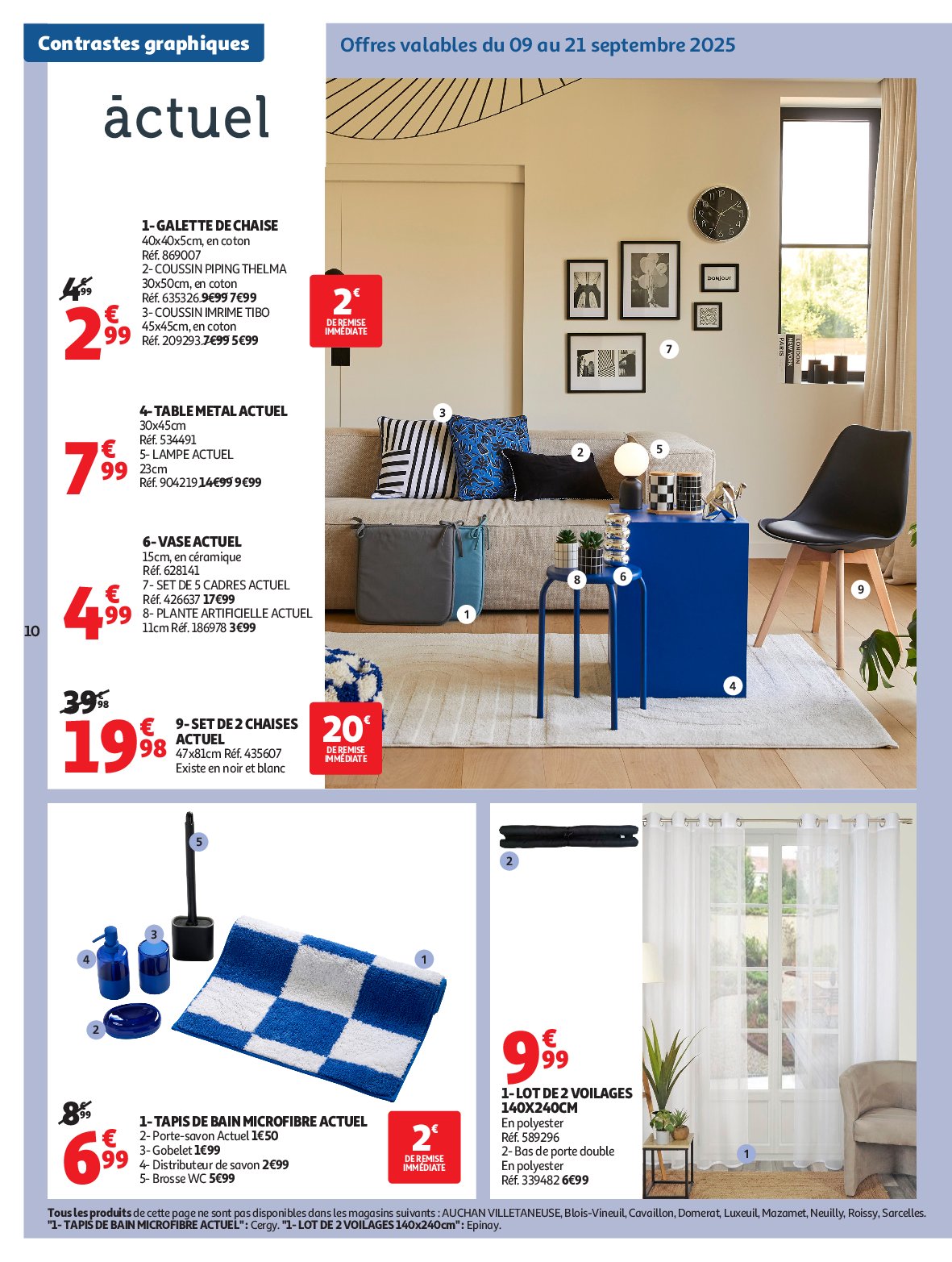 auchan - Catalogue Auchan - Tout pour la déco : changez de style à l'intérieur valable du 09/09 au 26/10 - page: 10