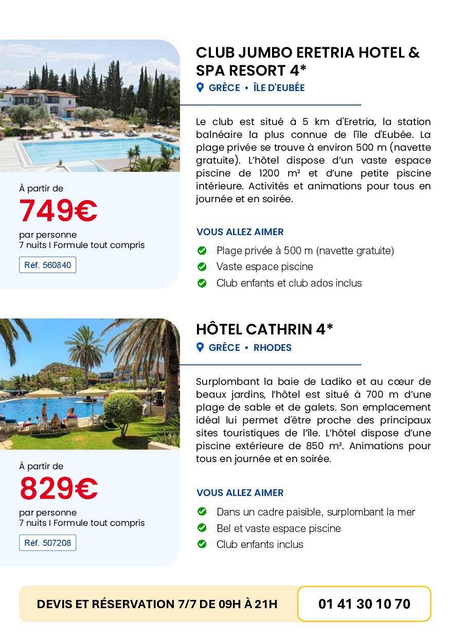 auchan - Catalogue Auchan voyages - bons plans vacances ! valable du 01/09 au 30/09 - page: 8