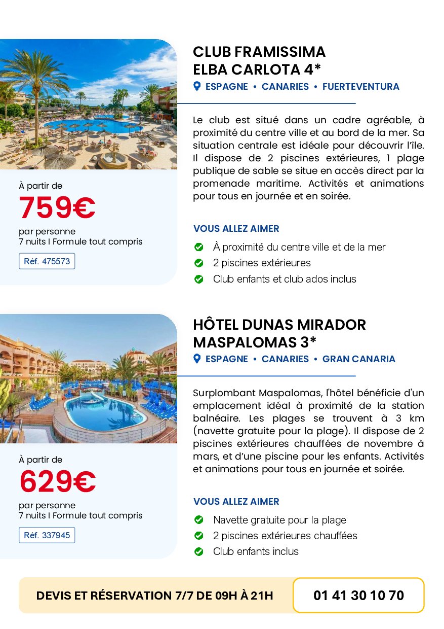 auchan - Catalogue Auchan voyages - bons plans vacances ! valable du 01/09 au 30/09 - page: 4