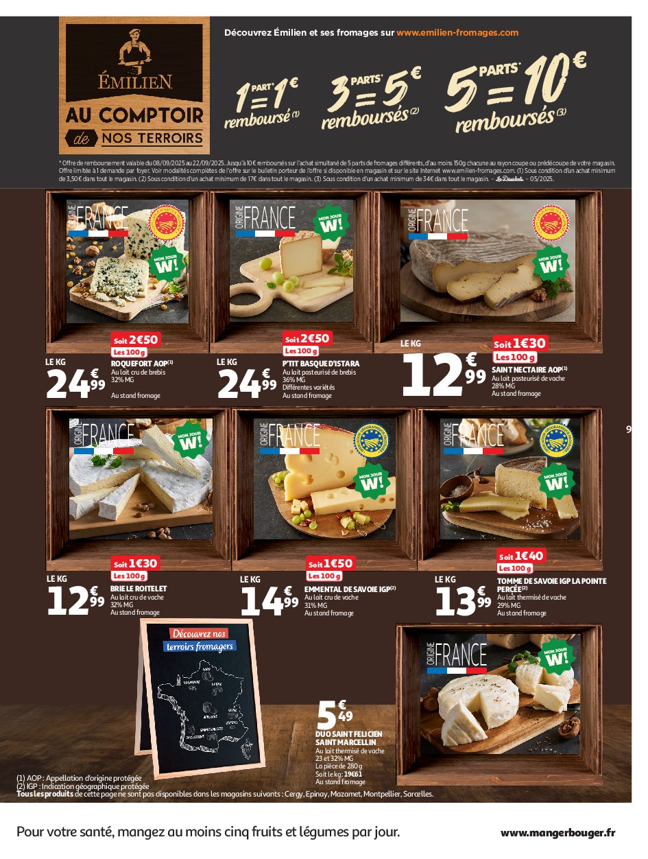 auchan - Catalogue Auchan - Petits prix écrémés valable du 09/09 au 21/09 - page: 9
