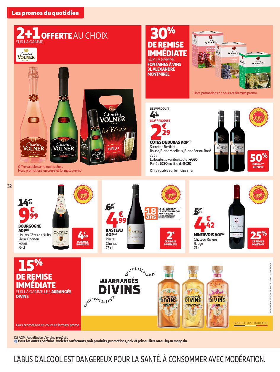 auchan - Catalogue Auchan - Petits prix écrémés valable du 09/09 au 21/09 - page: 32