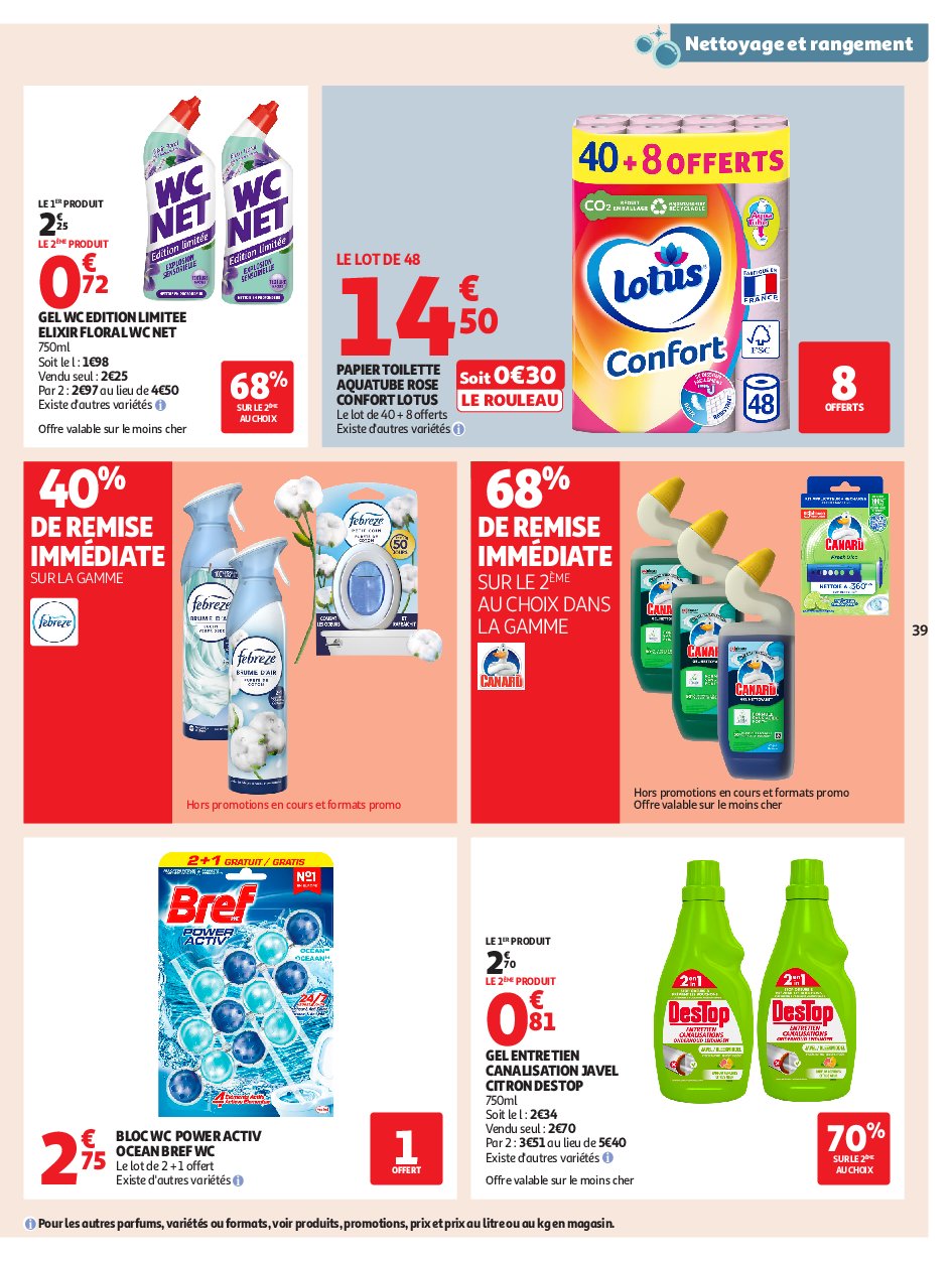 auchan - Catalogue Auchan - Petits prix écrémés valable du 09/09 au 21/09 - page: 39