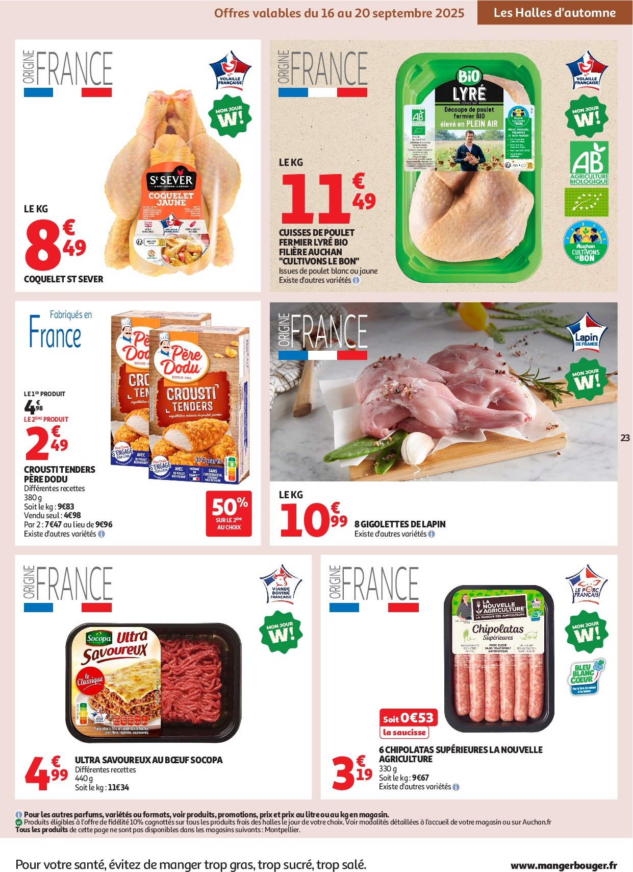 auchan - Catalogue Auchan - C'est parti pour les petits prix valable du 16/09 au 28/09 - page: 23