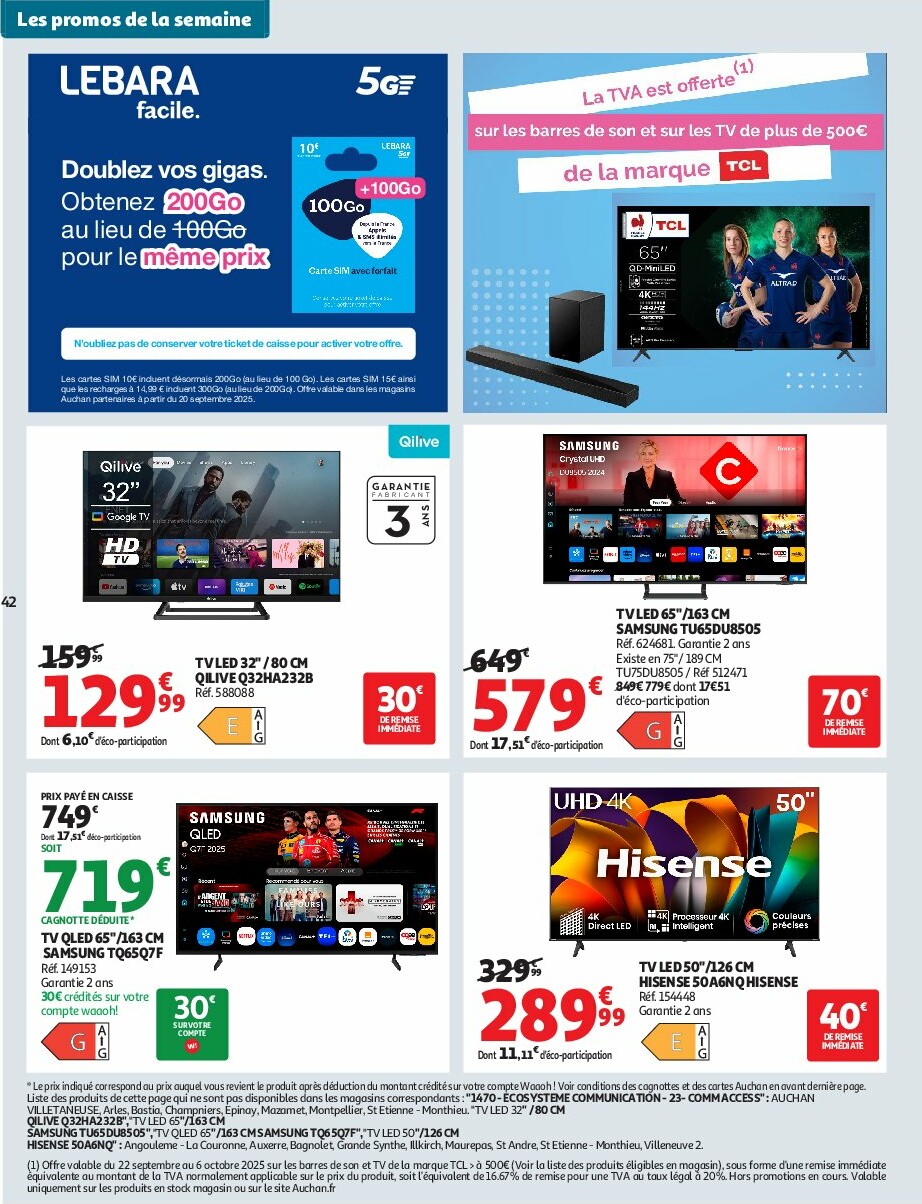 auchan - Catalogue Auchan - L'Asie, on peut aller très loin avec des prix bas valable du 23/09 au 05/10 - page: 42